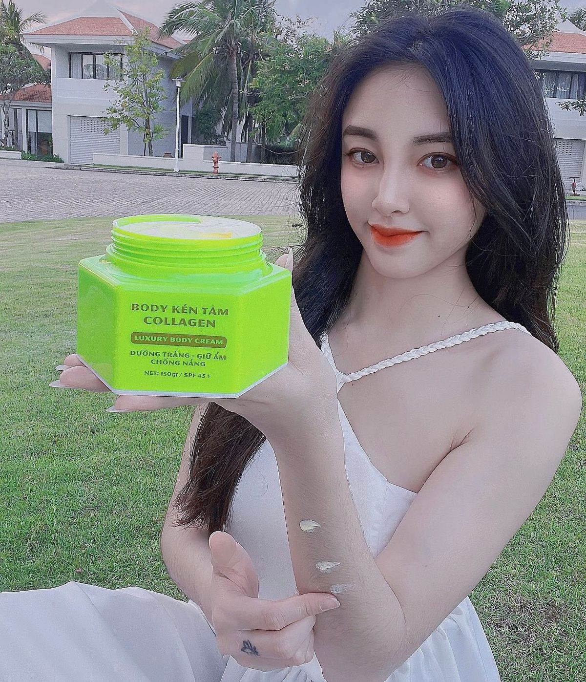 Kem trắng da body kén tằm collagen NDK Kem trắng da body kén tằm collagen NDK