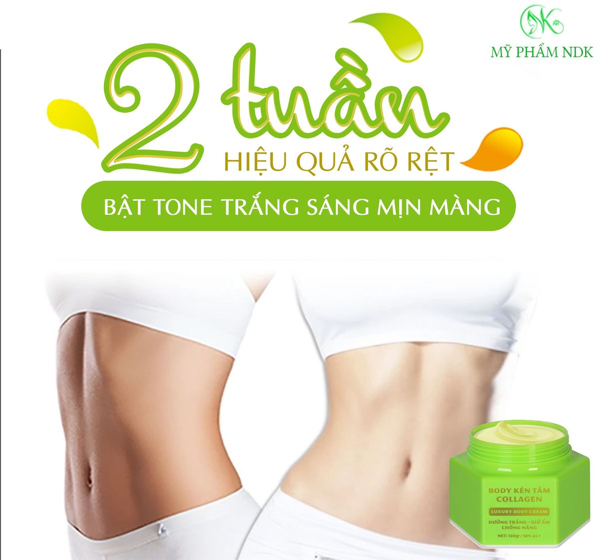 Kem trắng da body kén tằm collagen NDK Kem trắng da body kén tằm collagen NDK
