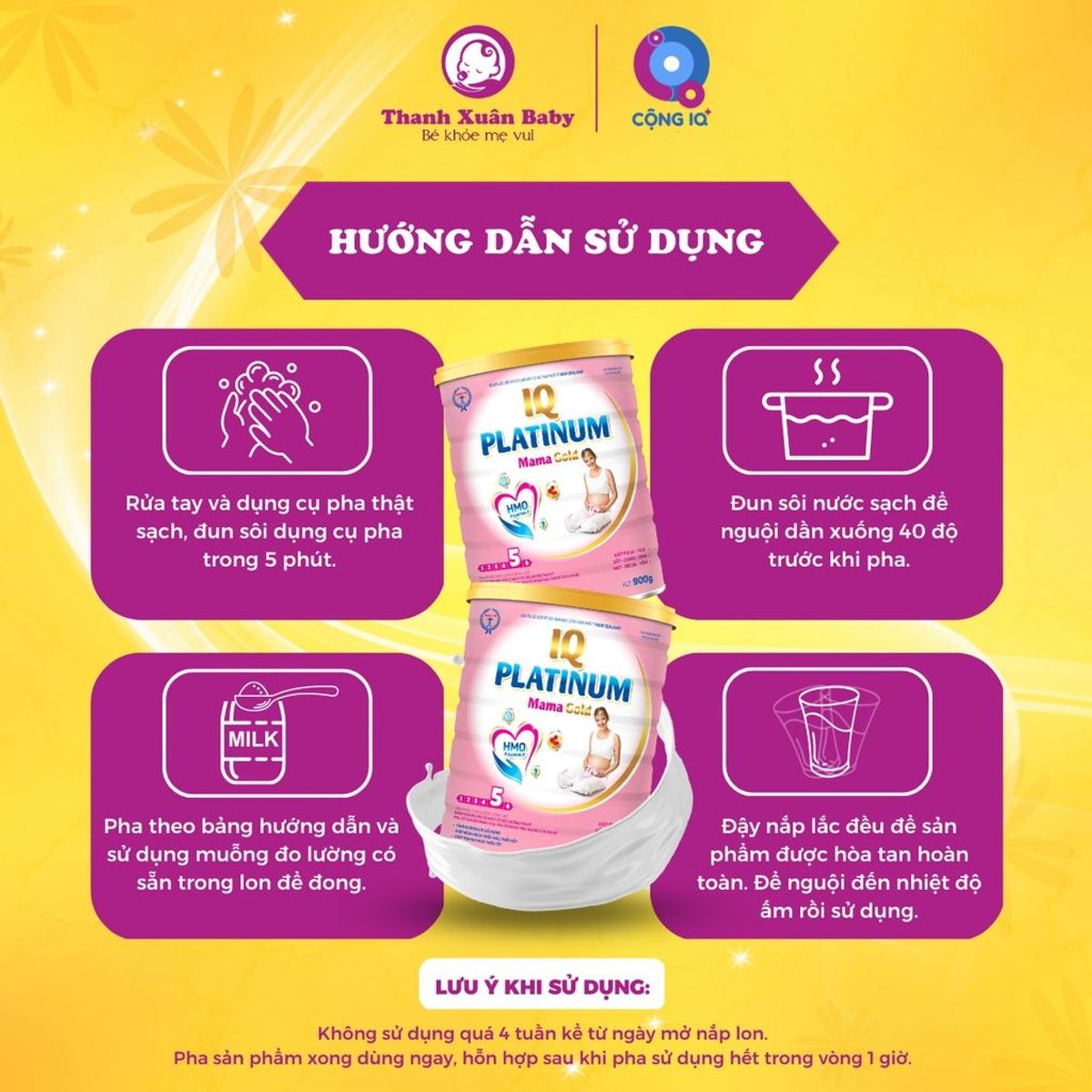 Sữa bầu tiểu đường IQ Platinum Mama cho phụ nữ mang thai và sau sinh 900g - Thanh Xuân Baby Sữa bầu tiểu đường IQ Platinum Mama cho phụ nữ mang thai và sau sinh 900g - Thanh Xuân Baby