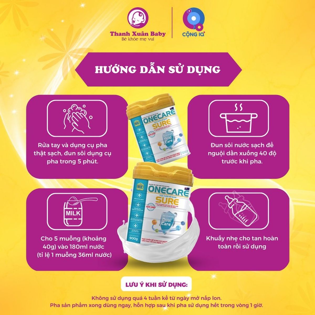 Sữa bột Onecare Sure bổ sung dinh dưỡng chăm sóc sức khỏe toàn diện 900g - Thanh Xuân Baby Sữa bột Onecare Sure bổ sung dinh dưỡng chăm sóc sức khỏe toàn diện 900g - Thanh Xuân Baby