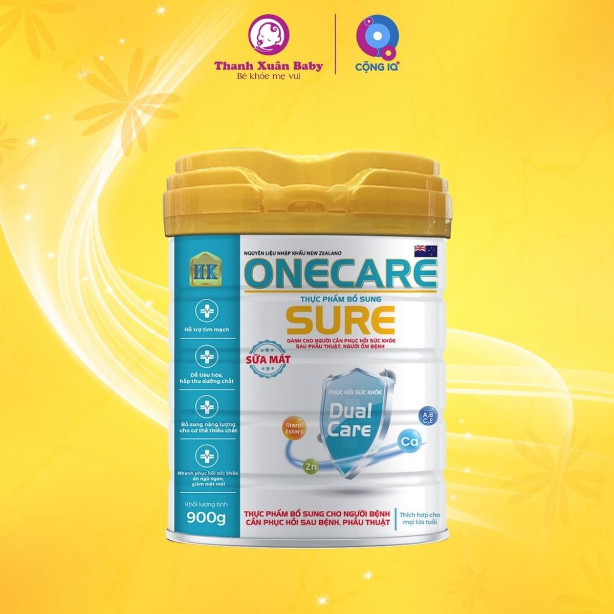 Sữa bột Onecare Sure bổ sung dinh dưỡng chăm sóc sức khỏe toàn diện 900g - Thanh Xuân Baby Sữa bột Onecare Sure bổ sung dinh dưỡng chăm sóc sức khỏe toàn diện 900g - Thanh Xuân Baby
