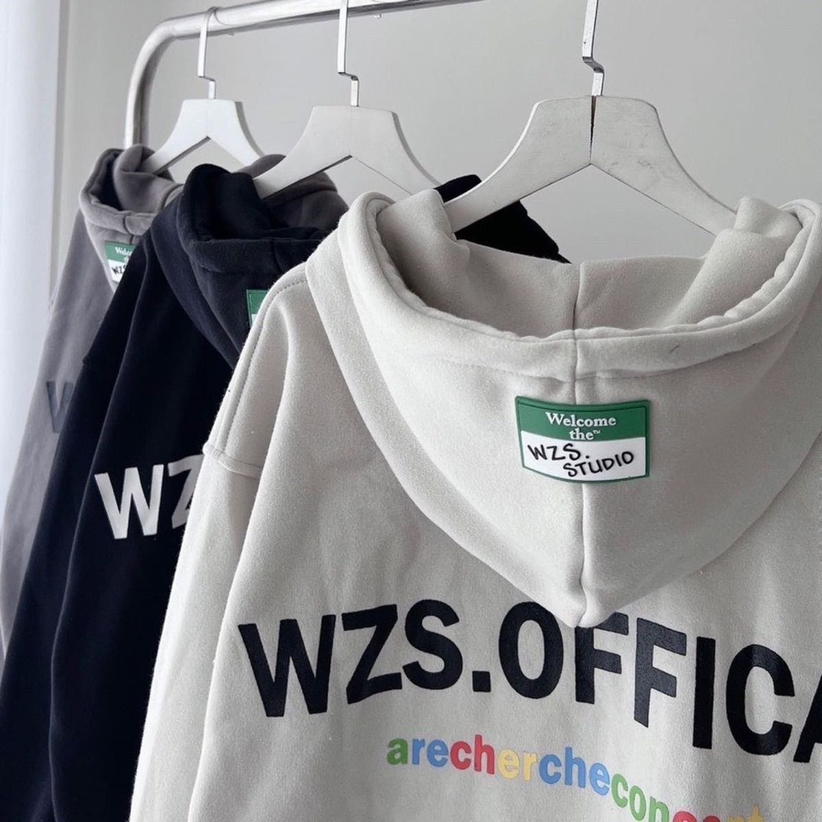 Áo khoác hoodie zip WZS 2023 vải nỉ lót bông form rộng unisex nam nữ Áo khoác hoodie zip WZS 2023 vải nỉ lót bông form rộng unisex nam nữ