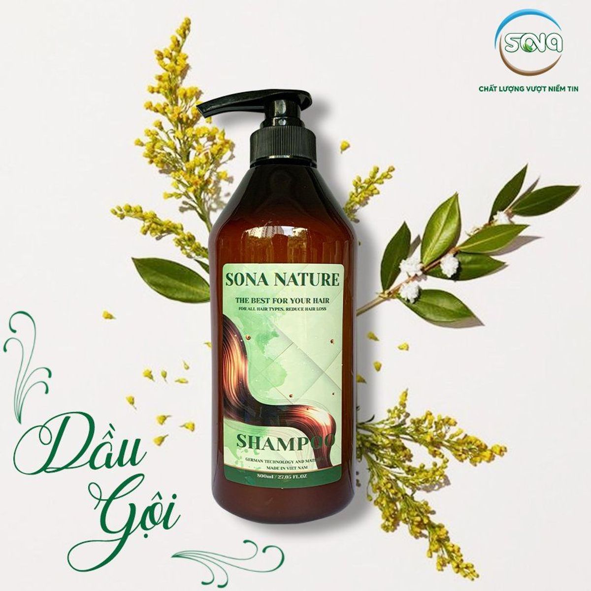 DẦU GỘI TỪ THIÊN NHIÊN SONA | Chai 800ml | Giảm Gãy Rụng Tóc - Chống chẻ ngọn -Kích Thích Mọc Tóc Và Nuôi Dưỡng Mái Tóc Chắc Khoẻ DẦU GỘI TỪ THIÊN NHIÊN SONA | Chai 800ml | Giảm Gãy Rụng Tóc - Chống chẻ ngọn -Kích Thích Mọc Tóc Và Nuôi Dưỡng Mái Tóc Chắc Khoẻ