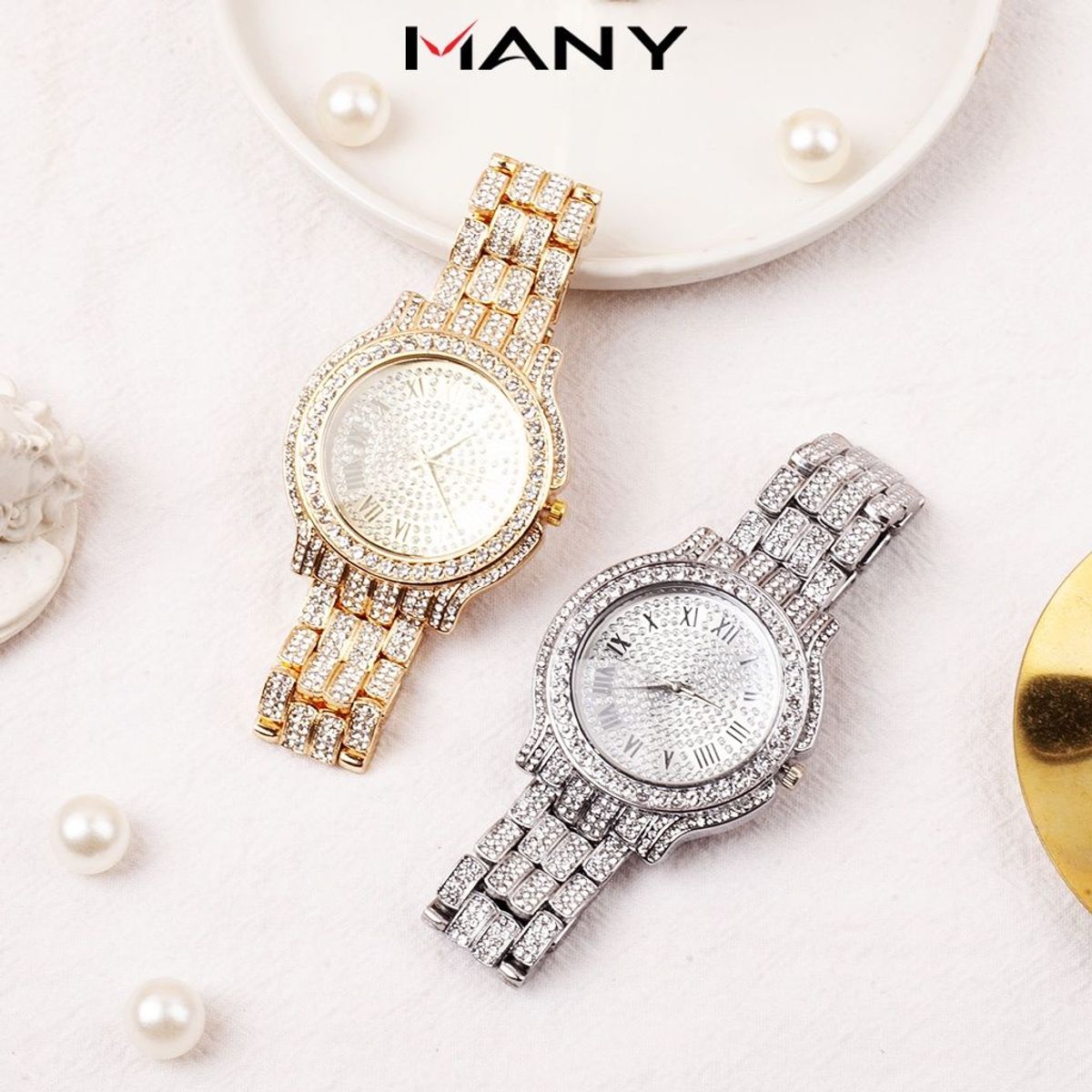 Đồng hồ nam mặt tròn to La Mã, mặt kính dày chịu lực tốt - Đồng hồ đeo tay nam đính full đá ManYi Đồng hồ nam mặt tròn to La Mã, mặt kính dày chịu lực tốt - Đồng hồ đeo tay nam đính full đá ManYi