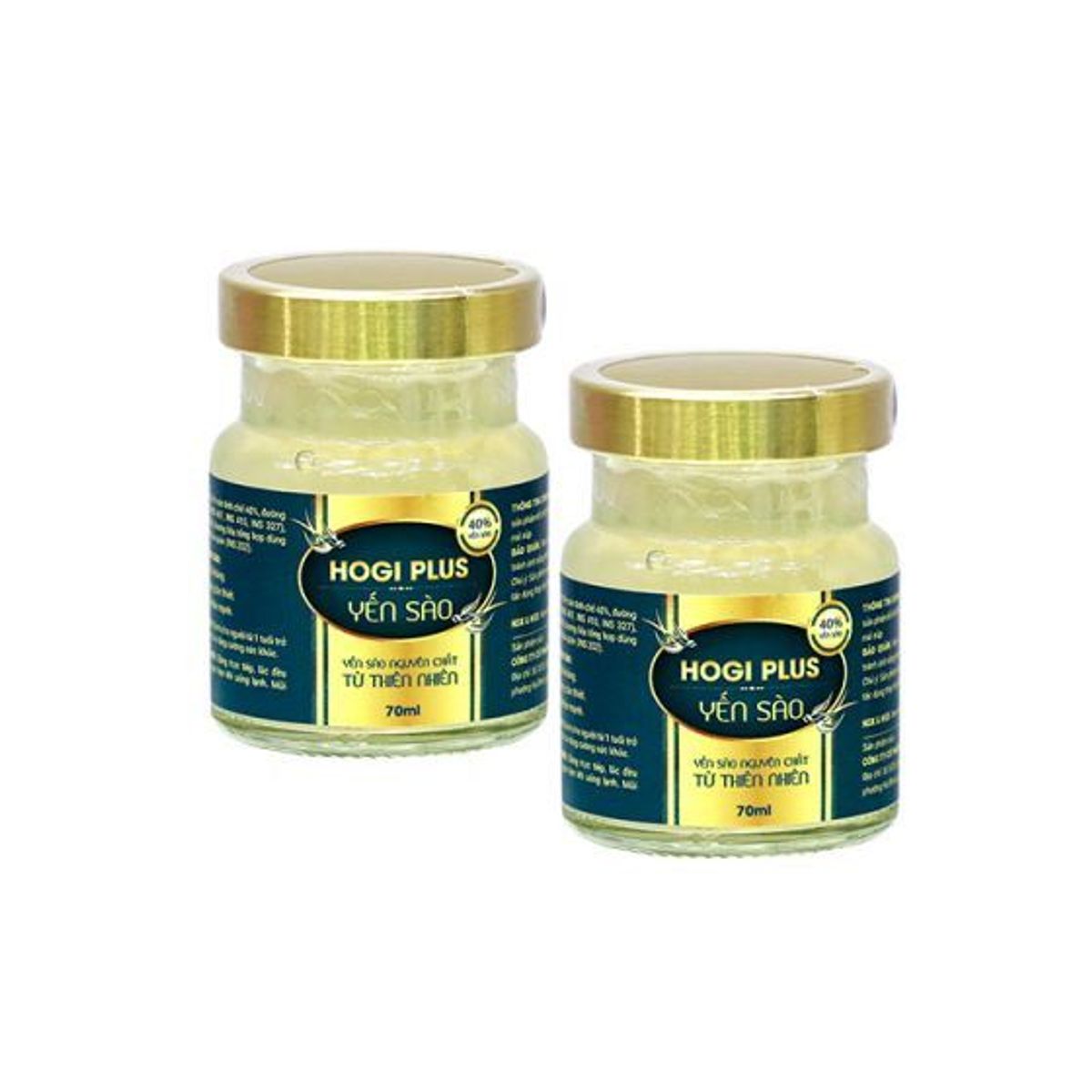 Yến sào nguyên chất HOGI Plus 40% yến Hộp 6 lọ x 70ml Yến sào nguyên chất HOGI Plus 40% yến Hộp 6 lọ x 70ml