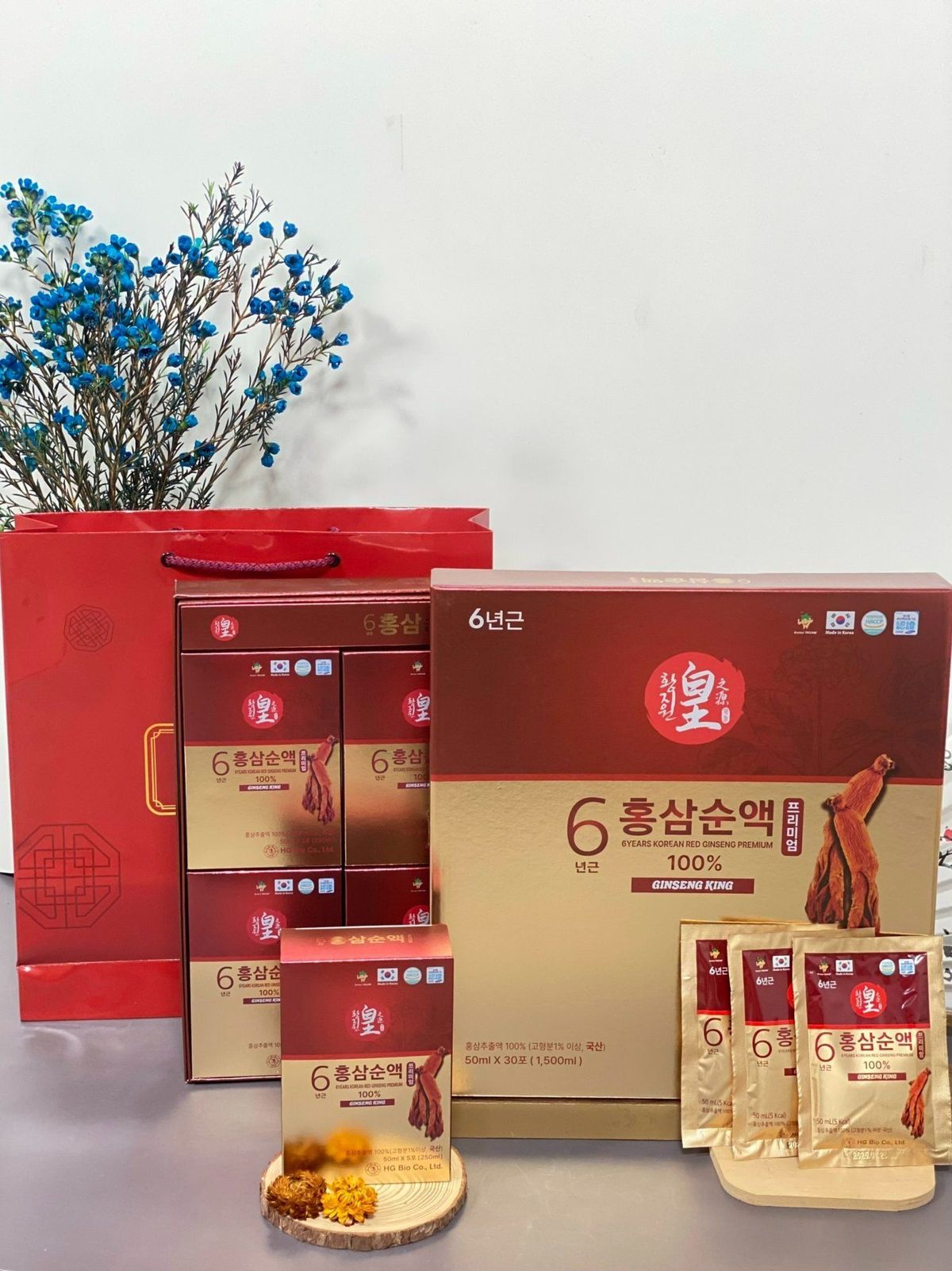 Tinh Chất Hồng Sâm Cao Cấp 100% Không Đường Gingseng King 30 gói x 50 ml( Đặc Biệt Tốt cho Người Tiểu Đường, Ăn Kiêng) Tinh Chất Hồng Sâm Cao Cấp 100% Không Đường Gingseng King 30 gói x 50 ml( Đặc Biệt Tốt cho Người Tiểu Đường, Ăn Kiêng)