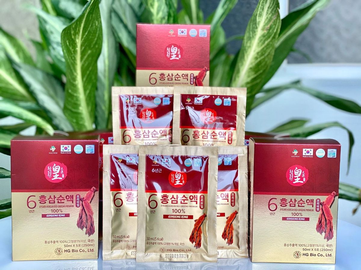 Tinh Chất Hồng Sâm Cao Cấp 100% Không Đường Gingseng King 30 gói x 50 ml( Đặc Biệt Tốt cho Người Tiểu Đường, Ăn Kiêng) Tinh Chất Hồng Sâm Cao Cấp 100% Không Đường Gingseng King 30 gói x 50 ml( Đặc Biệt Tốt cho Người Tiểu Đường, Ăn Kiêng)