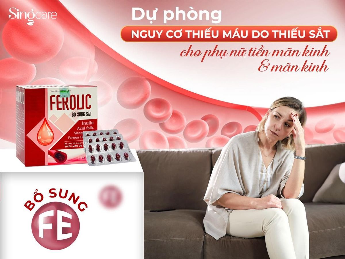 VIÊN UỐNG FEROLIC BỔ SUNG SẮT, ACID FOLIC HỘP 100 VIÊN - SINGCARE VIÊN UỐNG FEROLIC BỔ SUNG SẮT, ACID FOLIC HỘP 100 VIÊN - SINGCARE