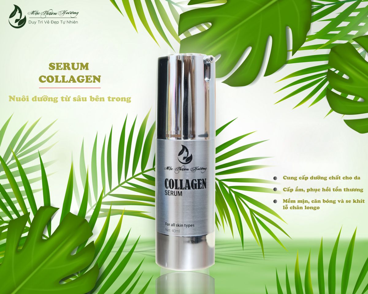 SERUM COLLAGEN CHỐNG LÃO HÓA, CĂNG BÓNG DA - MỘC THIÊN HƯƠNG SERUM COLLAGEN CHỐNG LÃO HÓA, CĂNG BÓNG DA - MỘC THIÊN HƯƠNG