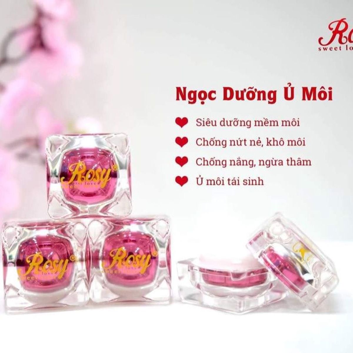 COMBO 3 NGỌC DƯỠNG Ủ MÔI - ROSY COMBO 3 NGỌC DƯỠNG Ủ MÔI - ROSY
