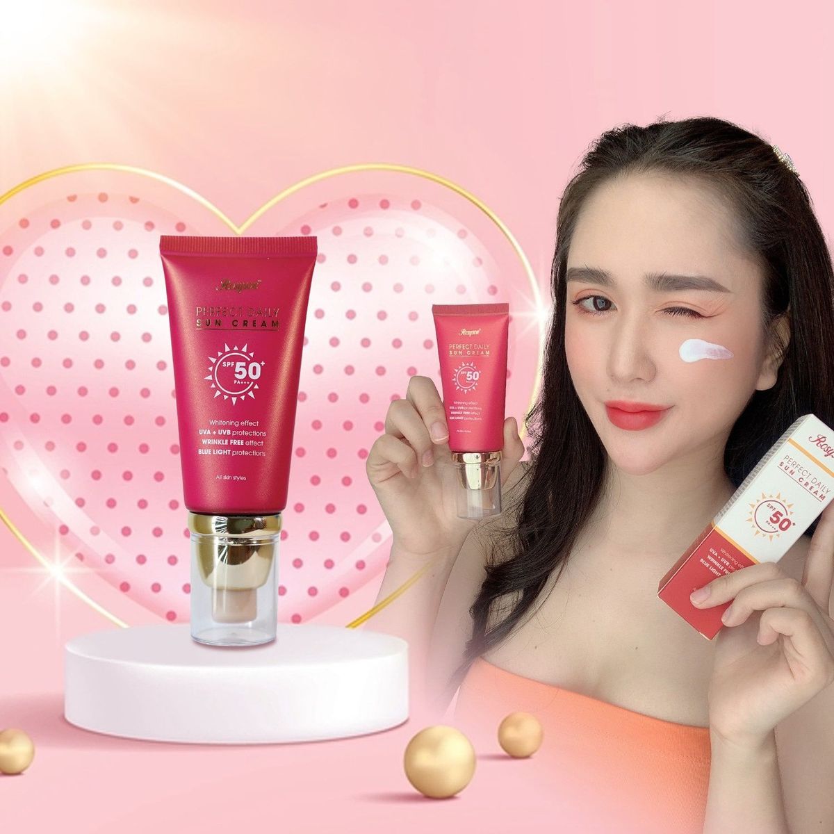 COMBO 2 KEM CHỐNG NẮNG ROSYSON PERFECT DAILY SUN CREAM - ROSY COMBO 2 KEM CHỐNG NẮNG ROSYSON PERFECT DAILY SUN CREAM - ROSY