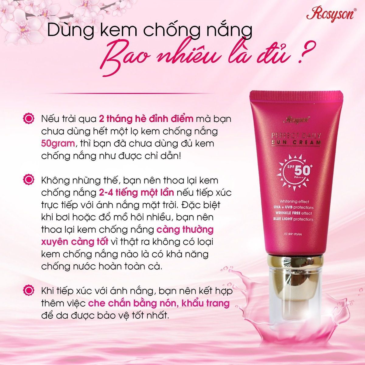 COMBO 2 KEM CHỐNG NẮNG ROSYSON PERFECT DAILY SUN CREAM - ROSY COMBO 2 KEM CHỐNG NẮNG ROSYSON PERFECT DAILY SUN CREAM - ROSY