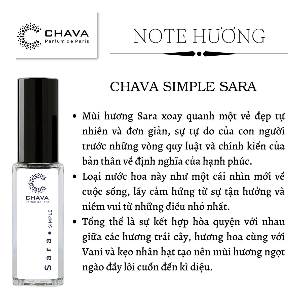 NƯỚC HOA MINI SIMPLE SARA 5ML PHONG CÁCH XỊT - CHAVA NƯỚC HOA MINI SIMPLE SARA 5ML PHONG CÁCH XỊT - CHAVA
