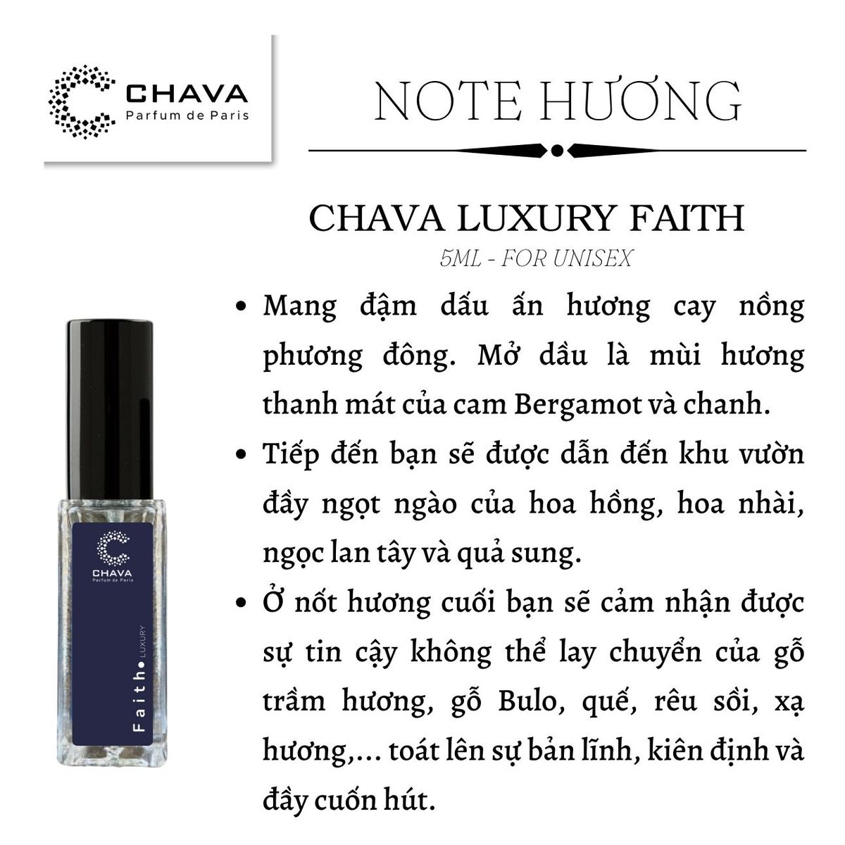 NƯỚC HOA MINI LUXURY FAITH 5ML PHONG CÁCH XỊT - CHAVA NƯỚC HOA MINI LUXURY FAITH 5ML PHONG CÁCH XỊT - CHAVA