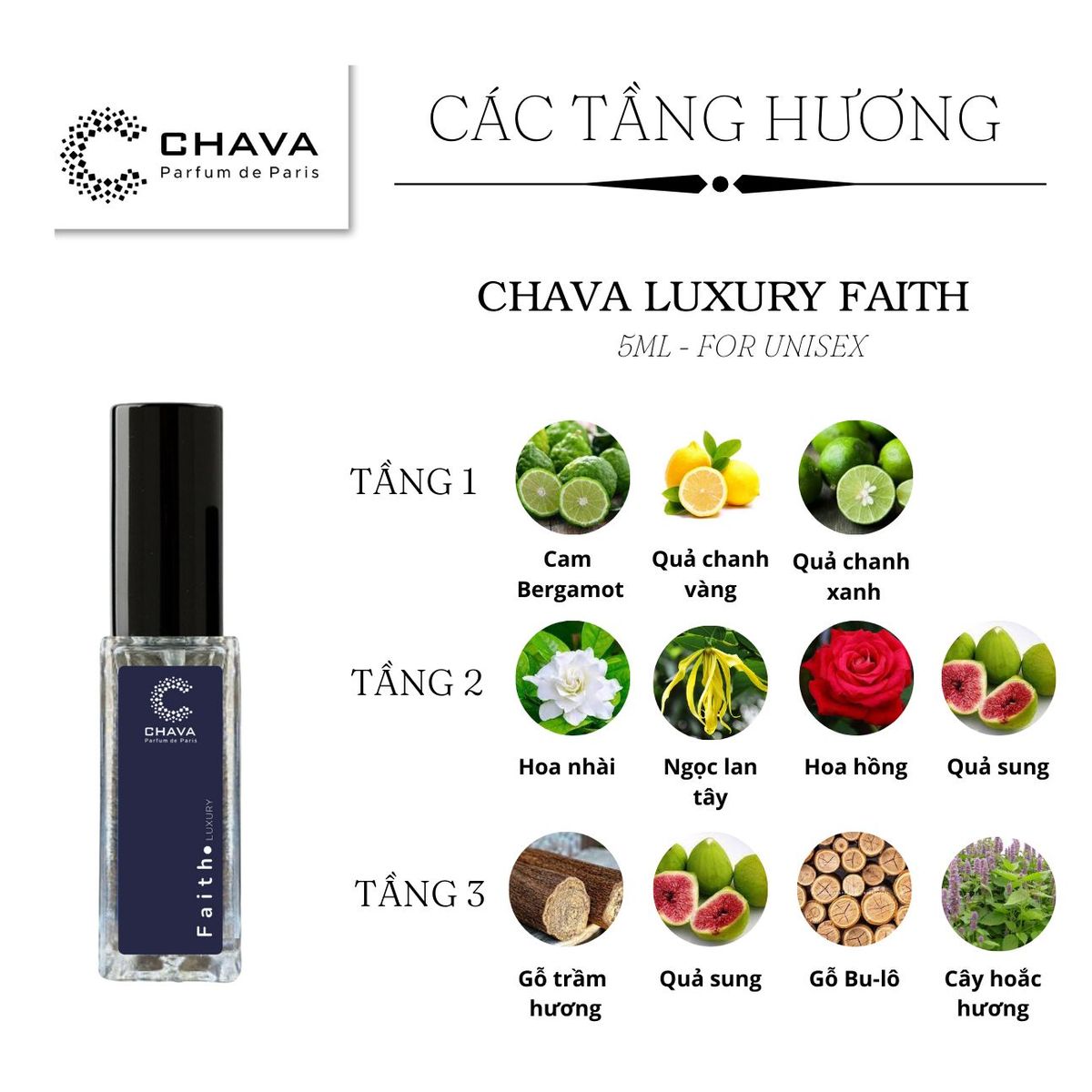 NƯỚC HOA MINI LUXURY FAITH 5ML PHONG CÁCH XỊT - CHAVA NƯỚC HOA MINI LUXURY FAITH 5ML PHONG CÁCH XỊT - CHAVA