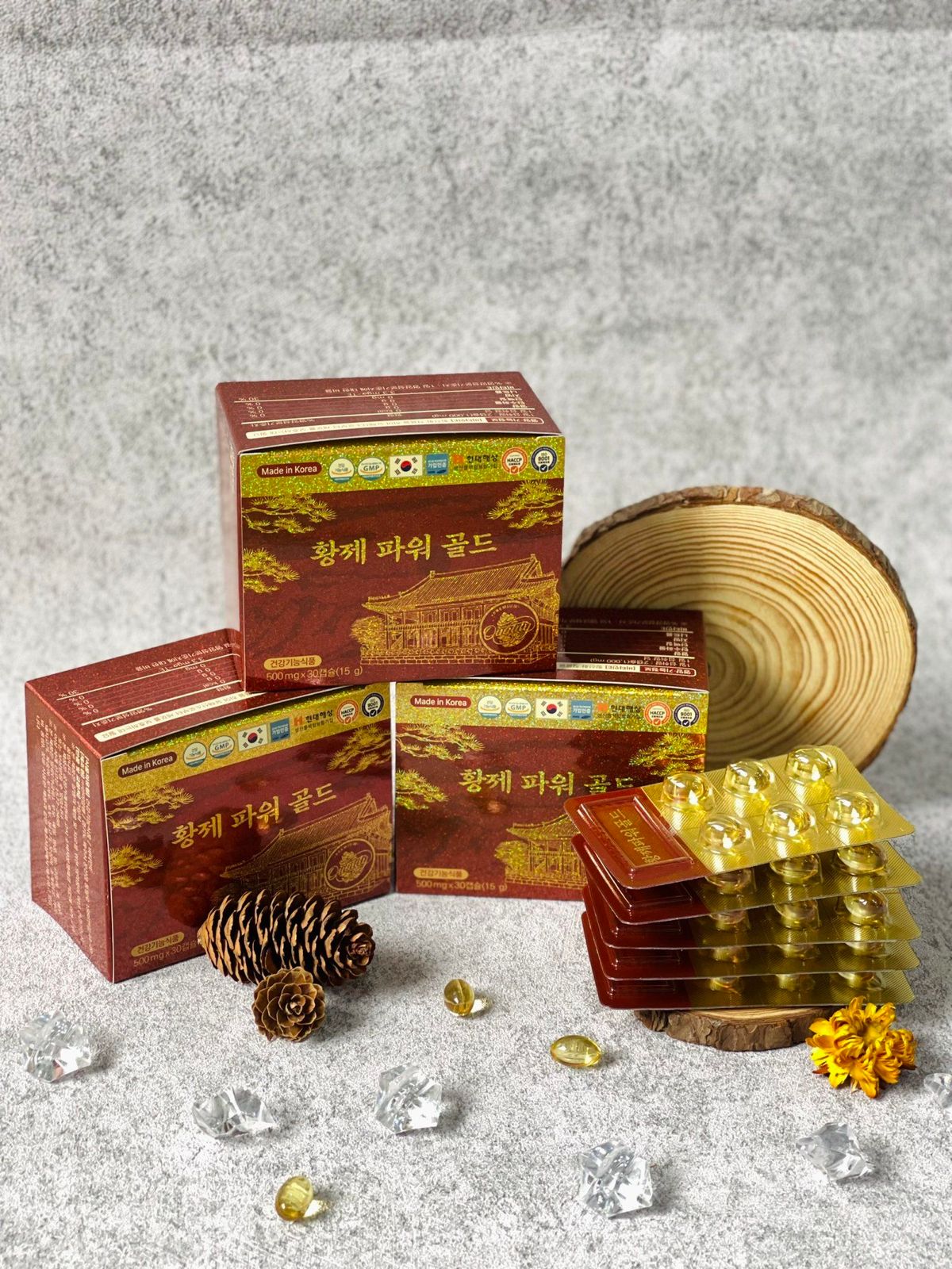 Tinh Dầu Thông Đỏ Hwangje Power Gold 150 Viên Tinh Dầu Thông Đỏ Hwangje Power Gold 150 Viên