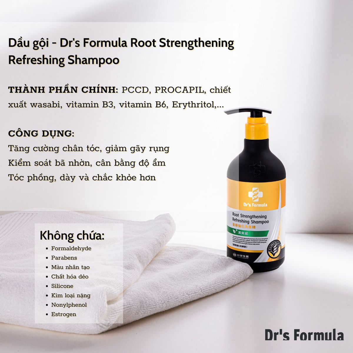 Dầu Gội Tăng Cường Chân Tóc Giảm Gãy Rụng Dr's Formula Root Strengthening Refreshing Shampoo Dầu Gội Tăng Cường Chân Tóc Giảm Gãy Rụng Dr's Formula Root Strengthening Refreshing Shampoo