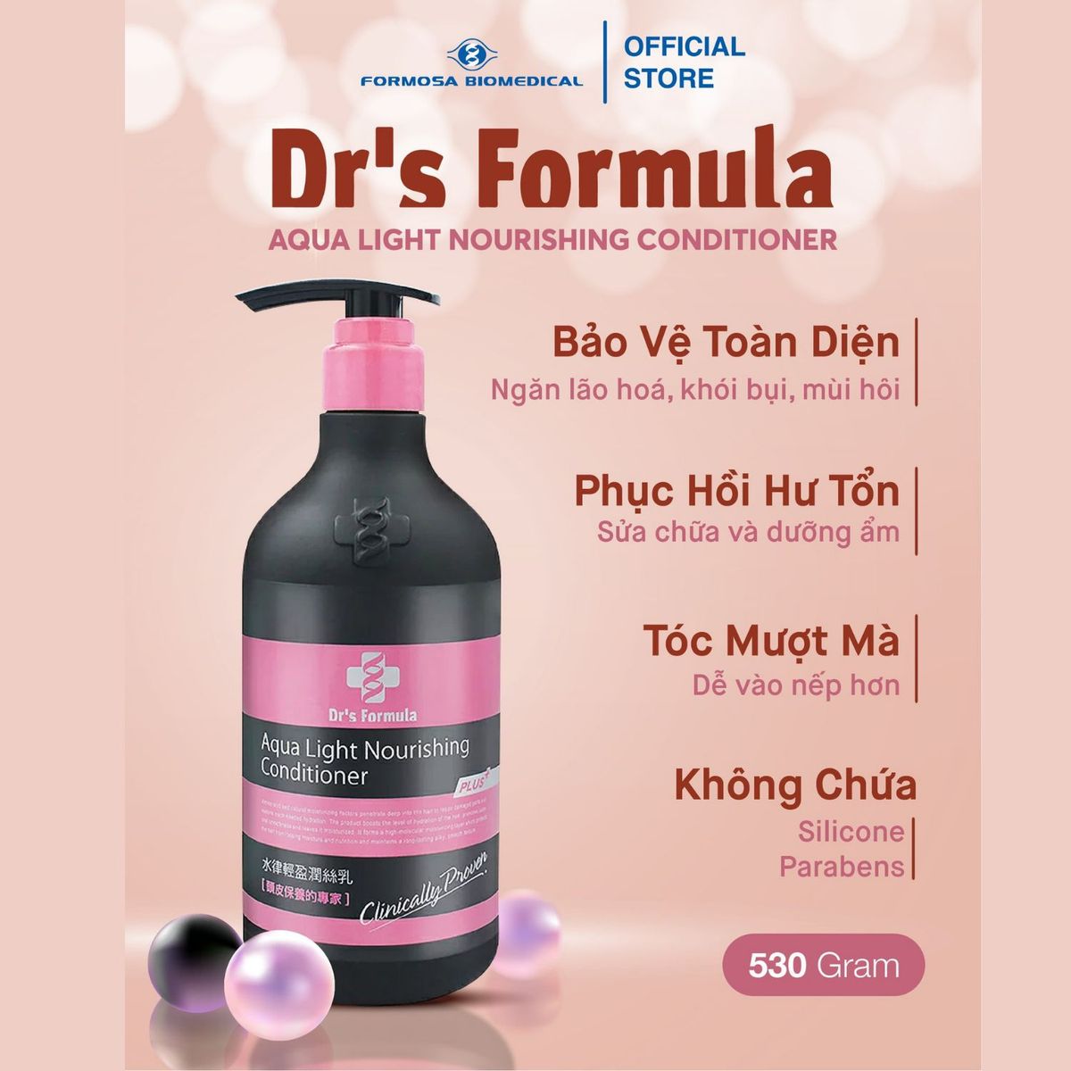 Dầu Xả Dưỡng Tóc Bóng Mượt Dr's Formula Aqua Light Nourishing Conditioner 530g Dầu Xả Dưỡng Tóc Bóng Mượt Dr's Formula Aqua Light Nourishing Conditioner 530g