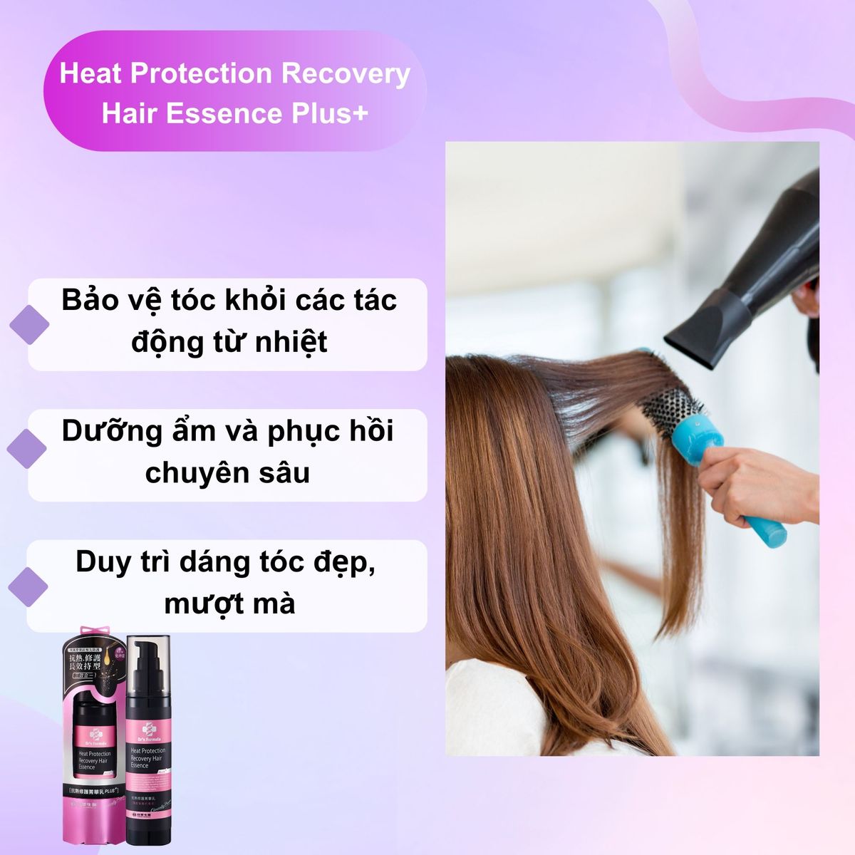 Tinh Chất Chăm Sóc Phục Hồi Bảo Vệ Tóc Trước Tác Động Nhiệt Dr's Formula Heat Protection Recovery Hair Essence Tinh Chất Chăm Sóc Phục Hồi Bảo Vệ Tóc Trước Tác Động Nhiệt Dr's Formula Heat Protection Recovery Hair Essence