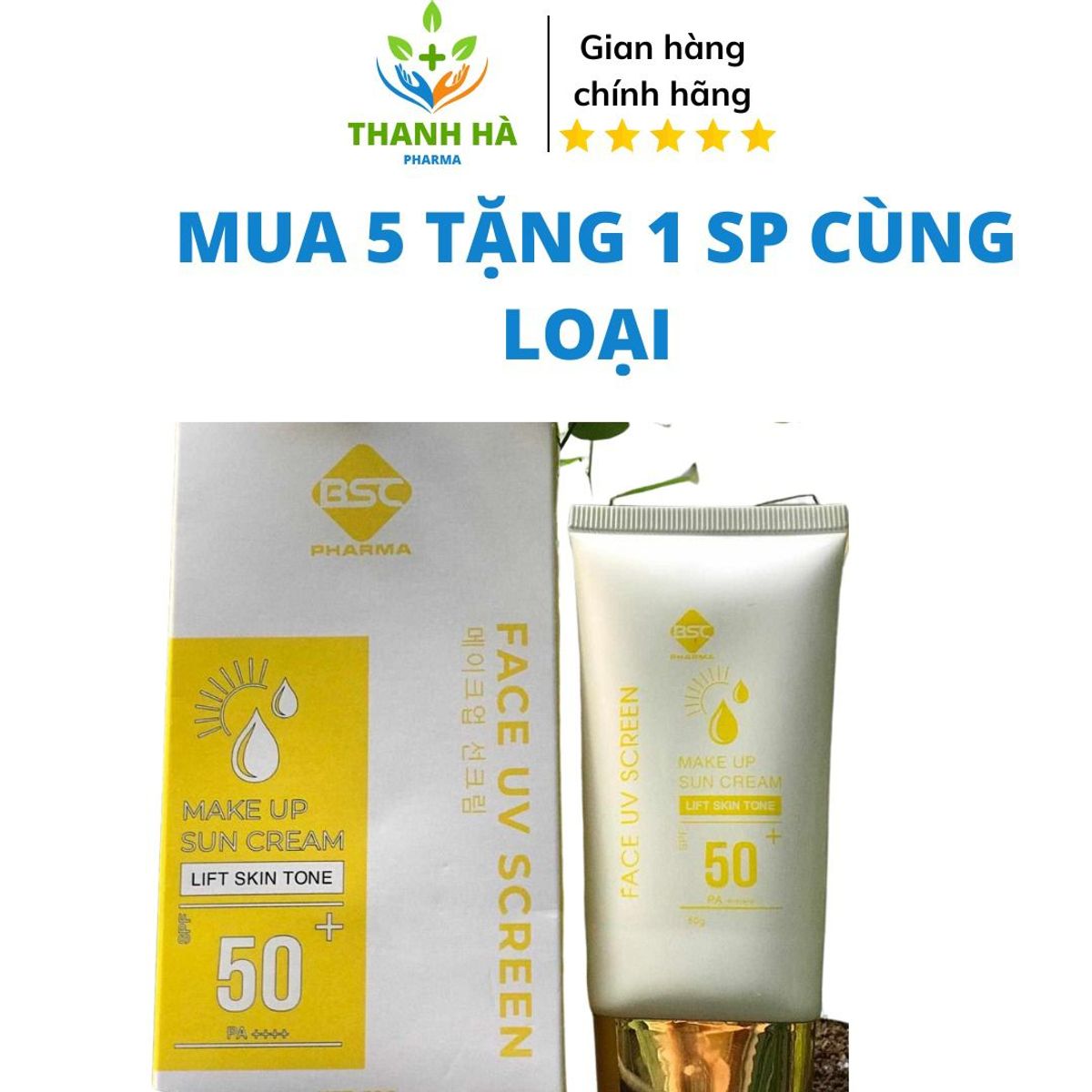 KEM CHỐNG NẮNG NÂNG TÔNG DƯỠNG DA SUN CREAM 50+ + - BSC KEM CHỐNG NẮNG NÂNG TÔNG DƯỠNG DA SUN CREAM 50+ + - BSC