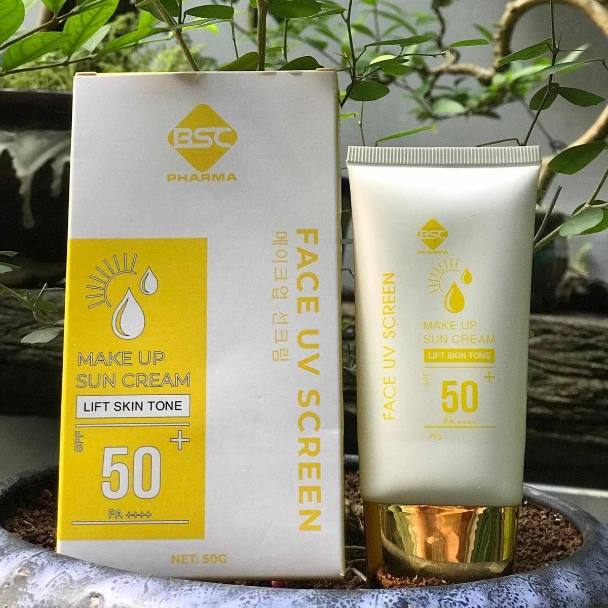 KEM CHỐNG NẮNG NÂNG TÔNG DƯỠNG DA SUN CREAM 50+ + - BSC KEM CHỐNG NẮNG NÂNG TÔNG DƯỠNG DA SUN CREAM 50+ + - BSC