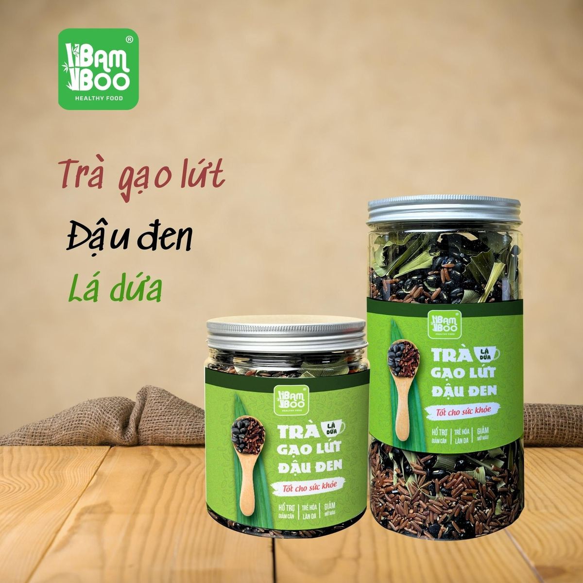 TRÀ GẠO LỨT ĐẬU ĐEN LÁ DỨA HOA NHÀI PHIÊN BẢN CAO CẤP - DETOKO TRÀ GẠO LỨT ĐẬU ĐEN LÁ DỨA HOA NHÀI PHIÊN BẢN CAO CẤP - DETOKO
