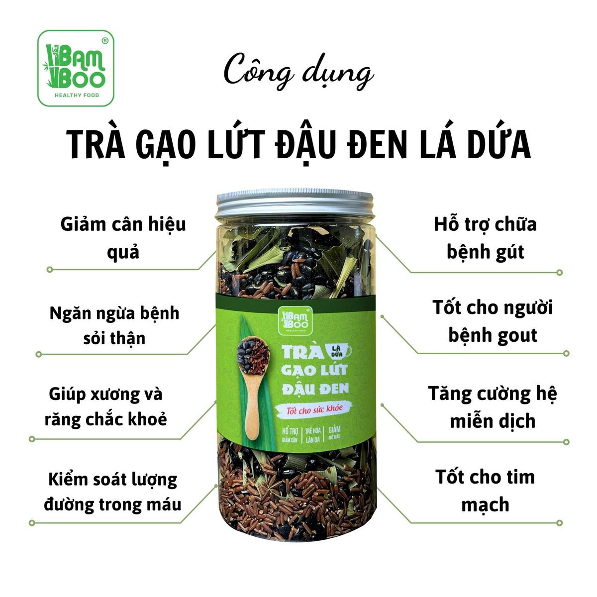 TRÀ GẠO LỨT ĐẬU ĐEN LÁ DỨA HOA NHÀI PHIÊN BẢN CAO CẤP - DETOKO TRÀ GẠO LỨT ĐẬU ĐEN LÁ DỨA HOA NHÀI PHIÊN BẢN CAO CẤP - DETOKO