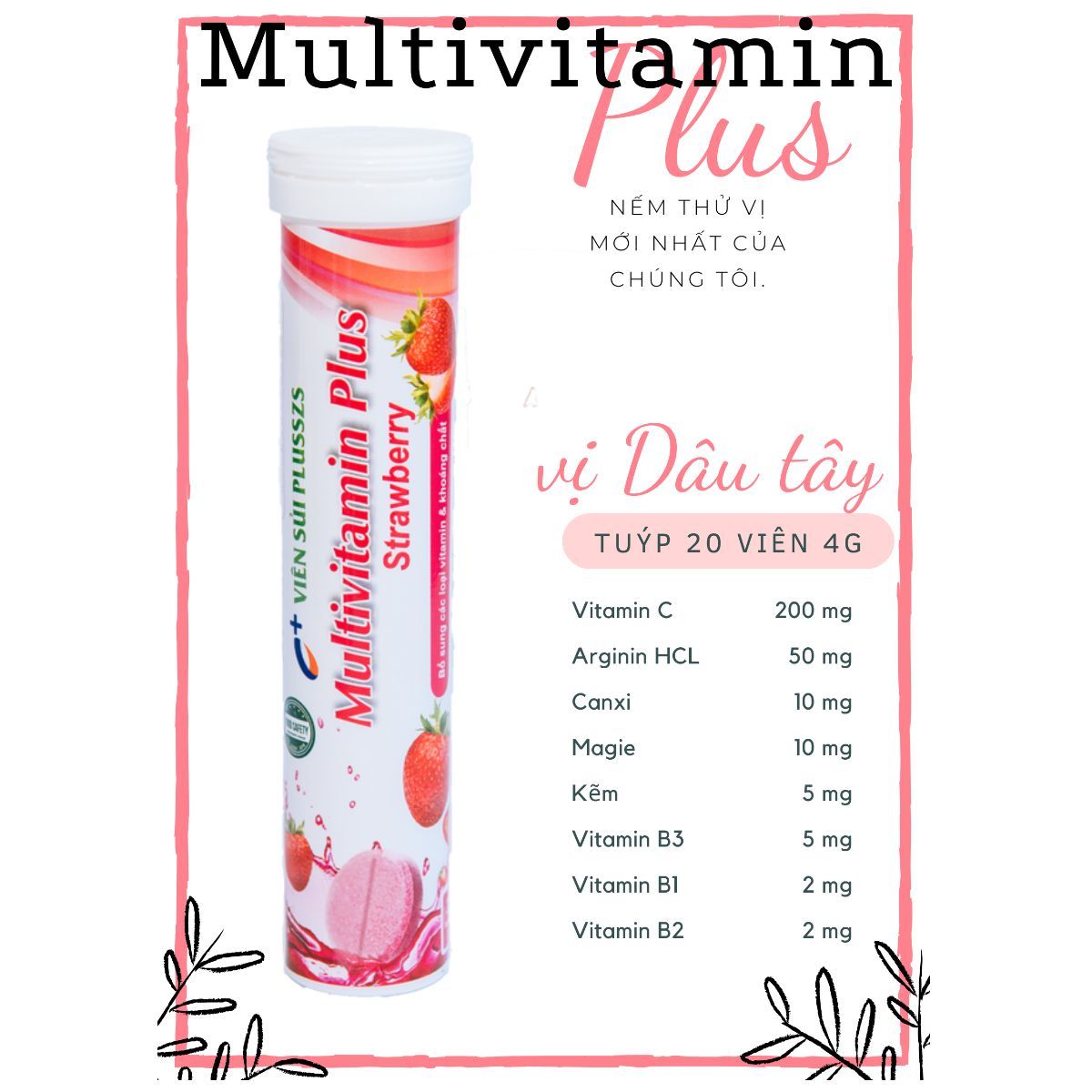 VIÊN SỦI MULTIVITAMIN ĐA KHOÁNG CHẤT NÂNG CAO SỨC KHỎE - ALPHA+ VIÊN SỦI MULTIVITAMIN ĐA KHOÁNG CHẤT NÂNG CAO SỨC KHỎE - ALPHA+