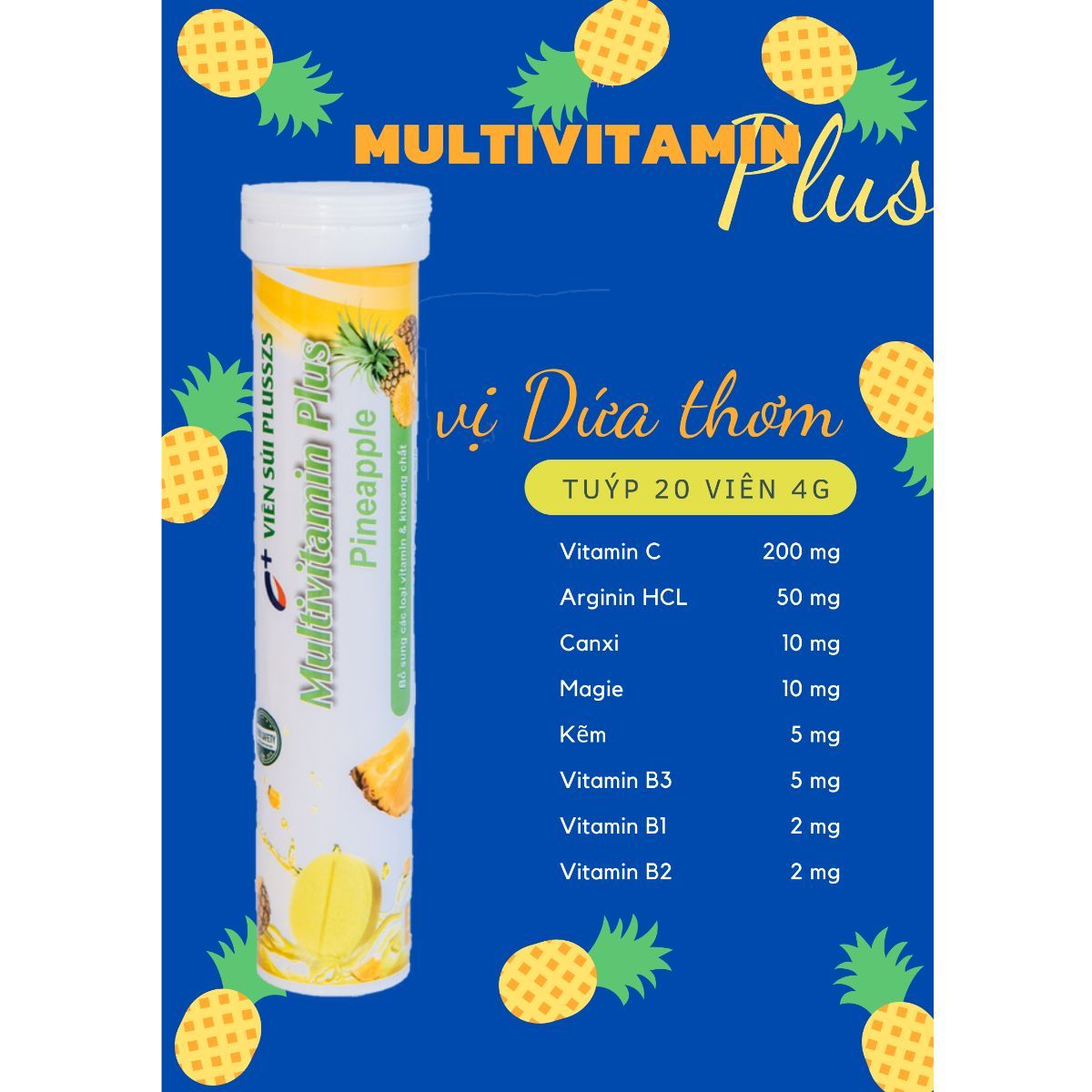 VIÊN SỦI MULTIVITAMIN ĐA KHOÁNG CHẤT NÂNG CAO SỨC KHỎE - ALPHA+ VIÊN SỦI MULTIVITAMIN ĐA KHOÁNG CHẤT NÂNG CAO SỨC KHỎE - ALPHA+