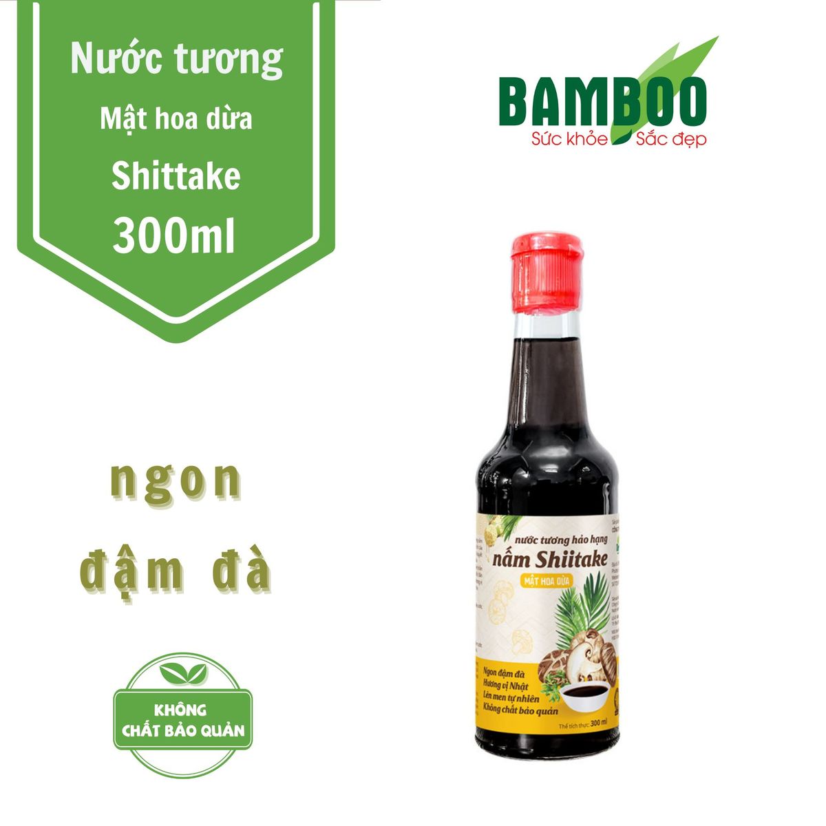 NƯỚC TƯƠNG NẤM SHIITAKE MẬT HOA DỪA HẢO HẠN 300ML - DETOKO NƯỚC TƯƠNG NẤM SHIITAKE MẬT HOA DỪA HẢO HẠN 300ML - DETOKO