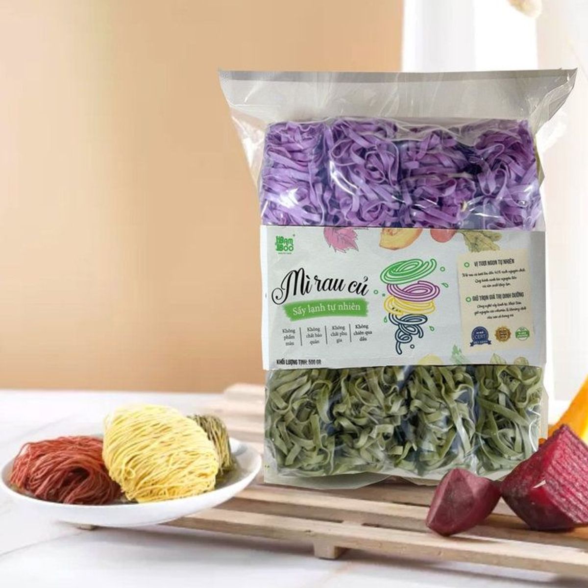 MÌ RAU CỦ SẤY LẠNH TỰ NHIÊN 500G - BAMBOO FOOD MÌ RAU CỦ SẤY LẠNH TỰ NHIÊN 500G - BAMBOO FOOD