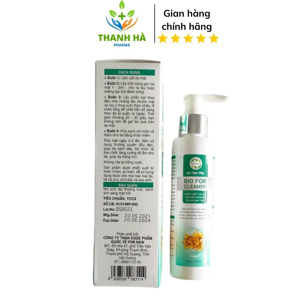 GEL RỬA MẶT BIOFOR CLEANER GIÚP LÀM TRẮNG SÁNG DA NGỪA MỤN NÁM TÀN NHANG TÁI TẠO TẾ BÀO - FORNEW GEL RỬA MẶT BIOFOR CLEANER GIÚP LÀM TRẮNG SÁNG DA NGỪA MỤN NÁM TÀN NHANG TÁI TẠO TẾ BÀO - FORNEW
