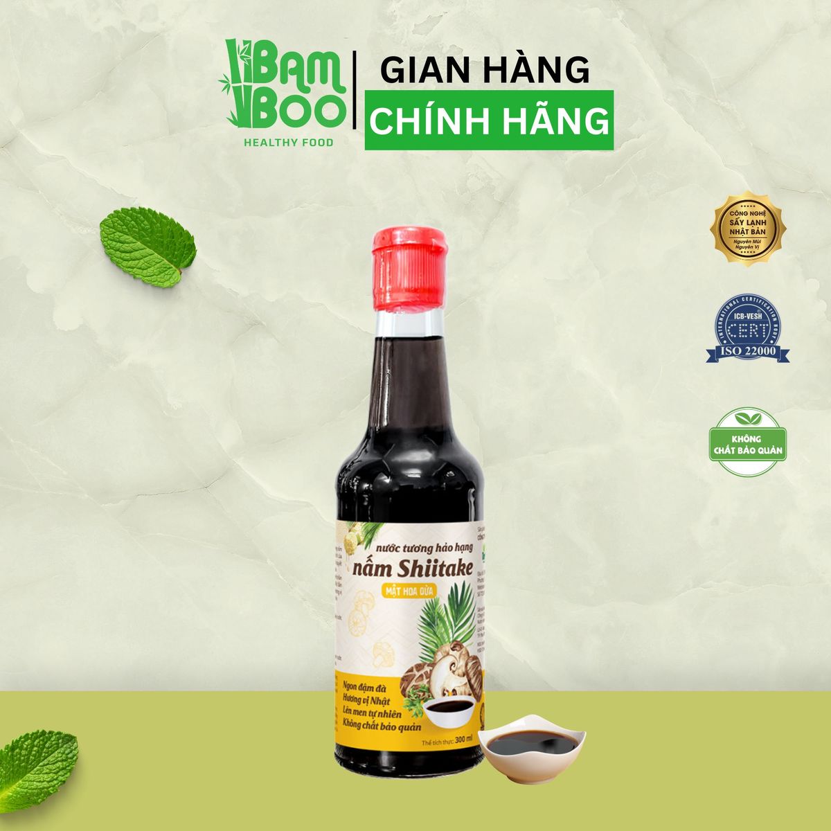 NƯỚC TƯƠNG NẤM SHIITAKE MẬT HOA DỪA HẢO HẠN 300ML - DETOKO NƯỚC TƯƠNG NẤM SHIITAKE MẬT HOA DỪA HẢO HẠN 300ML - DETOKO