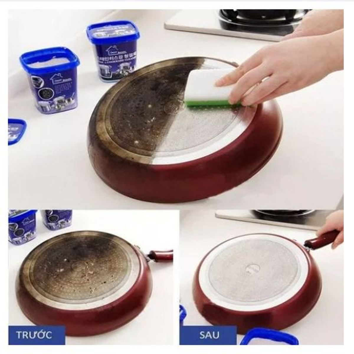 KEM TẨY RỮA, ĐÁNH BÓNG XOONG NỒI, TẨY VẾT BẨN ĐA NĂNG HÀN QUỐC CTB103 - BECHIP KEM TẨY RỮA, ĐÁNH BÓNG XOONG NỒI, TẨY VẾT BẨN ĐA NĂNG HÀN QUỐC CTB103 - BECHIP