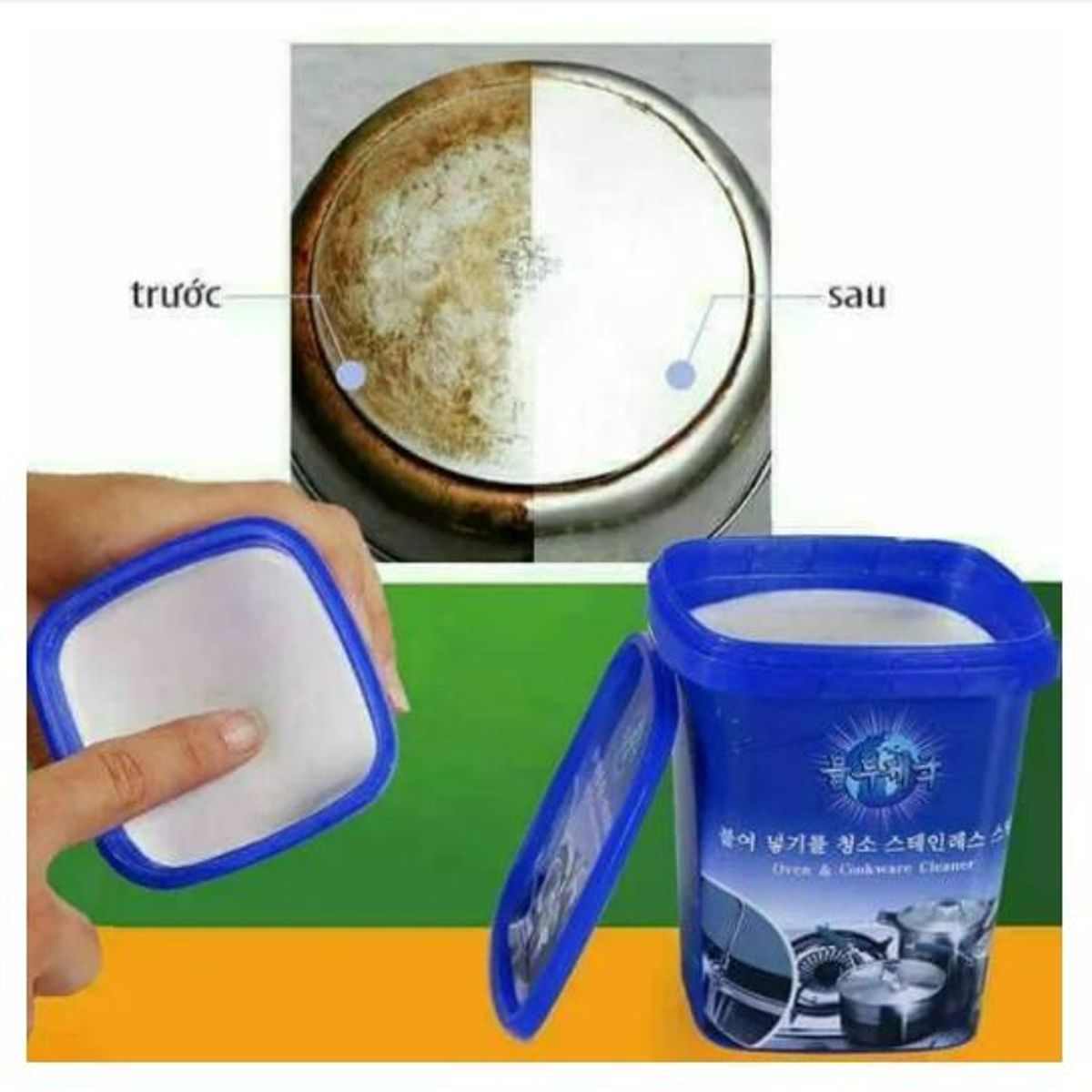 KEM TẨY RỮA, ĐÁNH BÓNG XOONG NỒI, TẨY VẾT BẨN ĐA NĂNG HÀN QUỐC CTB103 - BECHIP KEM TẨY RỮA, ĐÁNH BÓNG XOONG NỒI, TẨY VẾT BẨN ĐA NĂNG HÀN QUỐC CTB103 - BECHIP