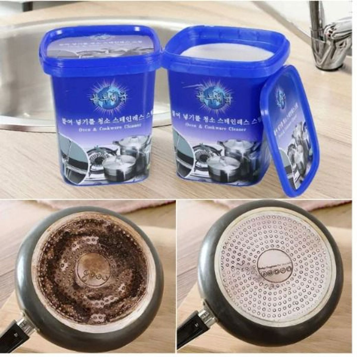 KEM TẨY RỮA, ĐÁNH BÓNG XOONG NỒI, TẨY VẾT BẨN ĐA NĂNG HÀN QUỐC CTB103 - BECHIP KEM TẨY RỮA, ĐÁNH BÓNG XOONG NỒI, TẨY VẾT BẨN ĐA NĂNG HÀN QUỐC CTB103 - BECHIP