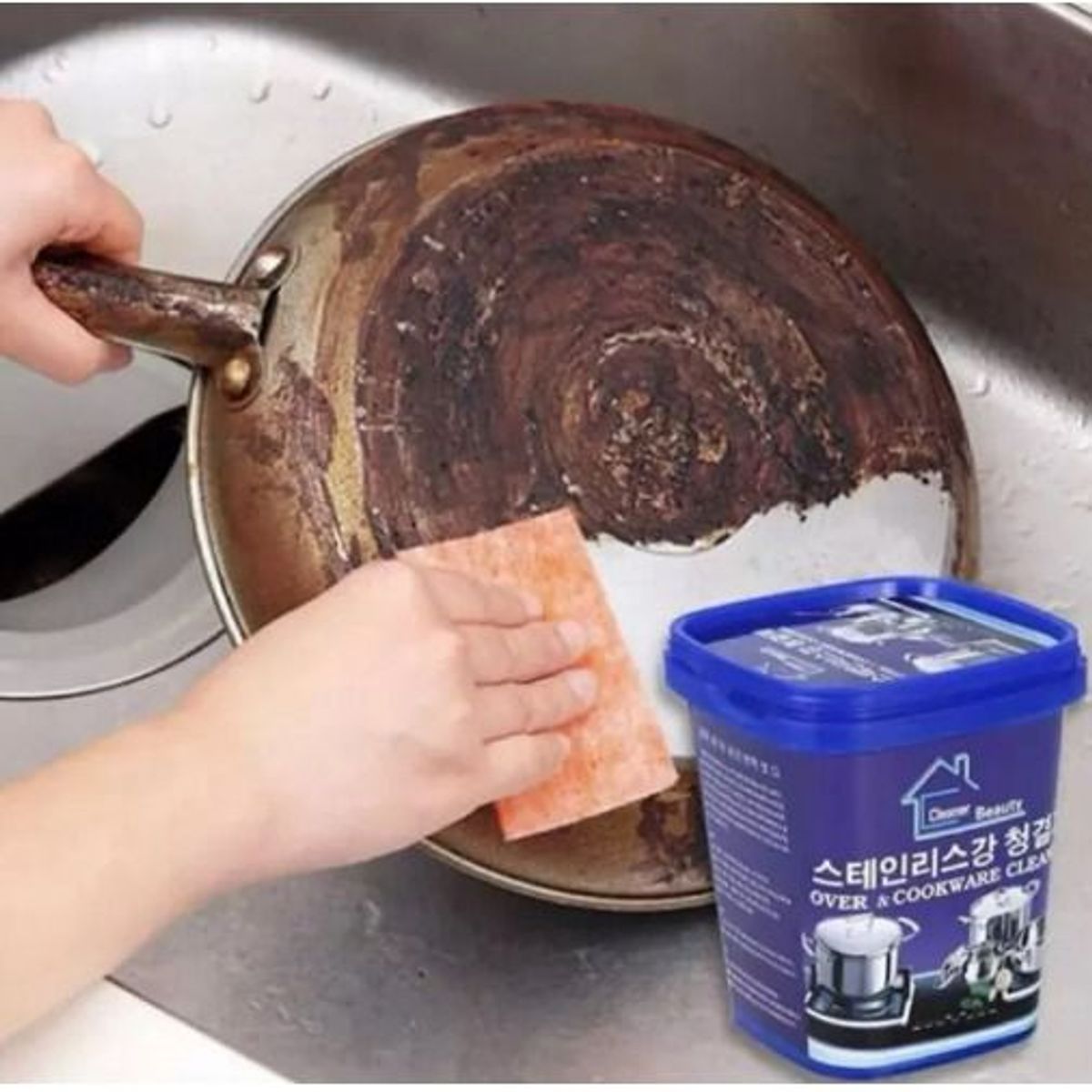 KEM TẨY RỮA, ĐÁNH BÓNG XOONG NỒI, TẨY VẾT BẨN ĐA NĂNG HÀN QUỐC CTB103 - BECHIP KEM TẨY RỮA, ĐÁNH BÓNG XOONG NỒI, TẨY VẾT BẨN ĐA NĂNG HÀN QUỐC CTB103 - BECHIP