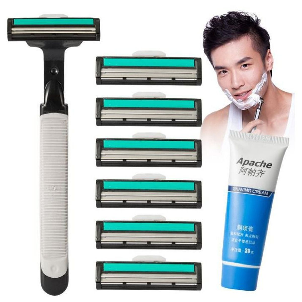 BỘ DAO CẠO RÂU GỒM 1 DAO CẠO, 36 LƯỠI DAO VÀ 1 TUÝP KEM CẠO CTB583 - BECHIP BỘ DAO CẠO RÂU GỒM 1 DAO CẠO, 36 LƯỠI DAO VÀ 1 TUÝP KEM CẠO CTB583 - BECHIP
