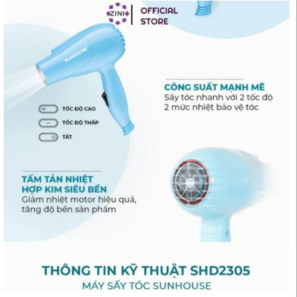 MÁY SẤY TÓC SUNHOUSE SHD2305 CTB329 - BECHIP MÁY SẤY TÓC SUNHOUSE SHD2305 CTB329 - BECHIP