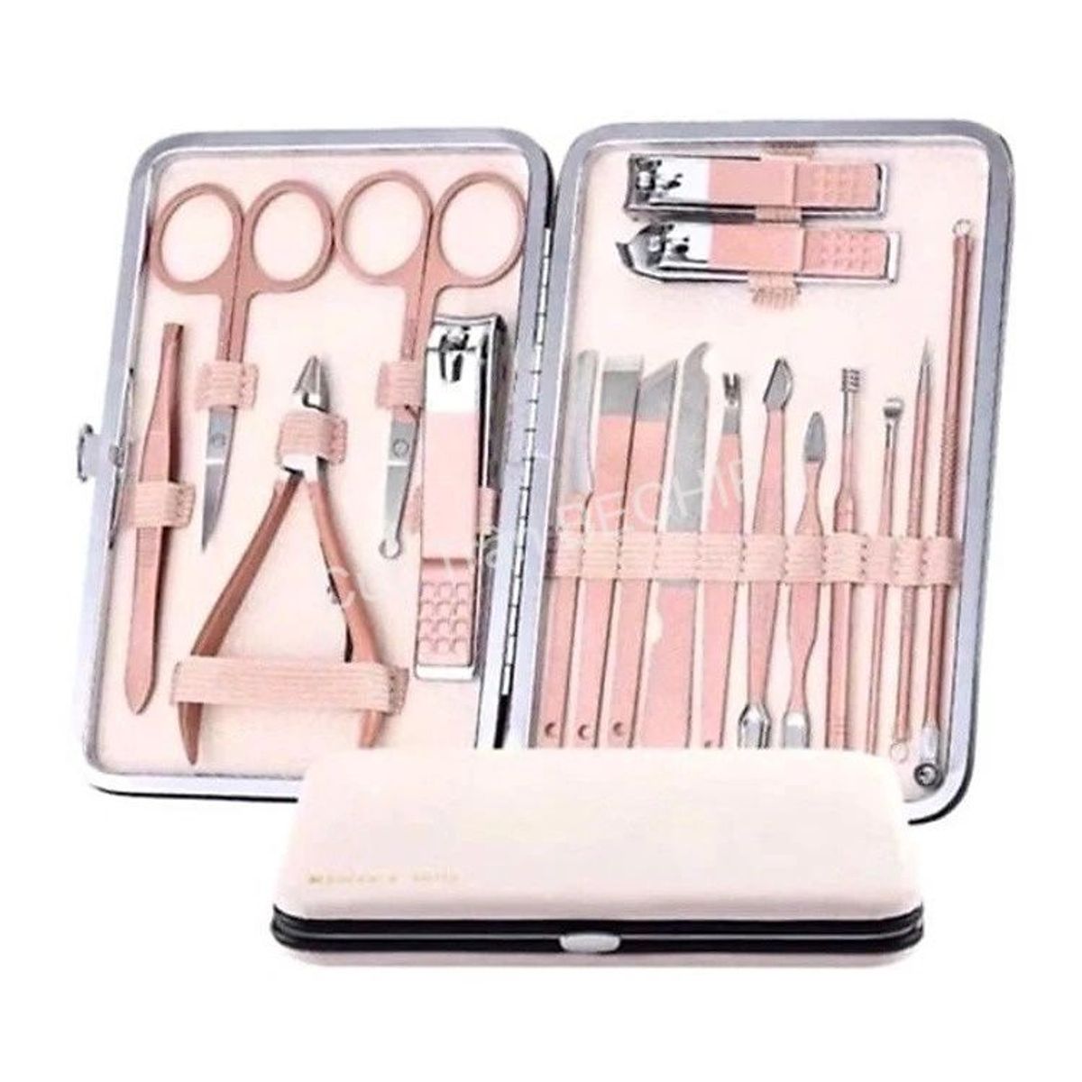 BỘ DỤNG CỤ LÀM MÓNG, 16, 18 CHI TIẾT MÀU HỒNG CTB182 - BECHIP BỘ DỤNG CỤ LÀM MÓNG, 16, 18 CHI TIẾT MÀU HỒNG CTB182 - BECHIP