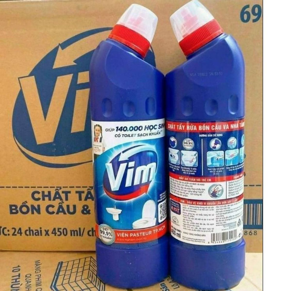 NƯỚC TẨY BỒN CẦU VIM 450ML - DIỆT SẠCH VI KHUẨN GẤY BỆNH CTB317 - BECHIP NƯỚC TẨY BỒN CẦU VIM 450ML - DIỆT SẠCH VI KHUẨN GẤY BỆNH CTB317 - BECHIP