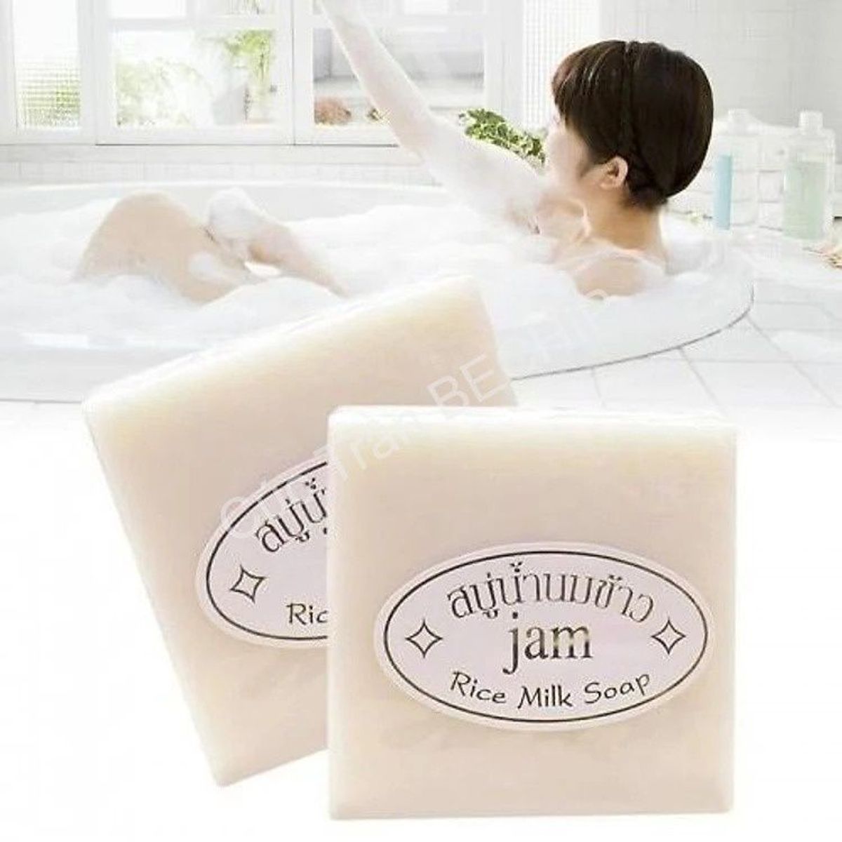 XÀ PHÒNG CÁM GẠO THÁI LAN JAM RICE MILK SOAP DƯỠNG TRẮNG, GIẢM MỤN THÂM CTB175 – BECHIP XÀ PHÒNG CÁM GẠO THÁI LAN JAM RICE MILK SOAP DƯỠNG TRẮNG, GIẢM MỤN THÂM CTB175 – BECHIP