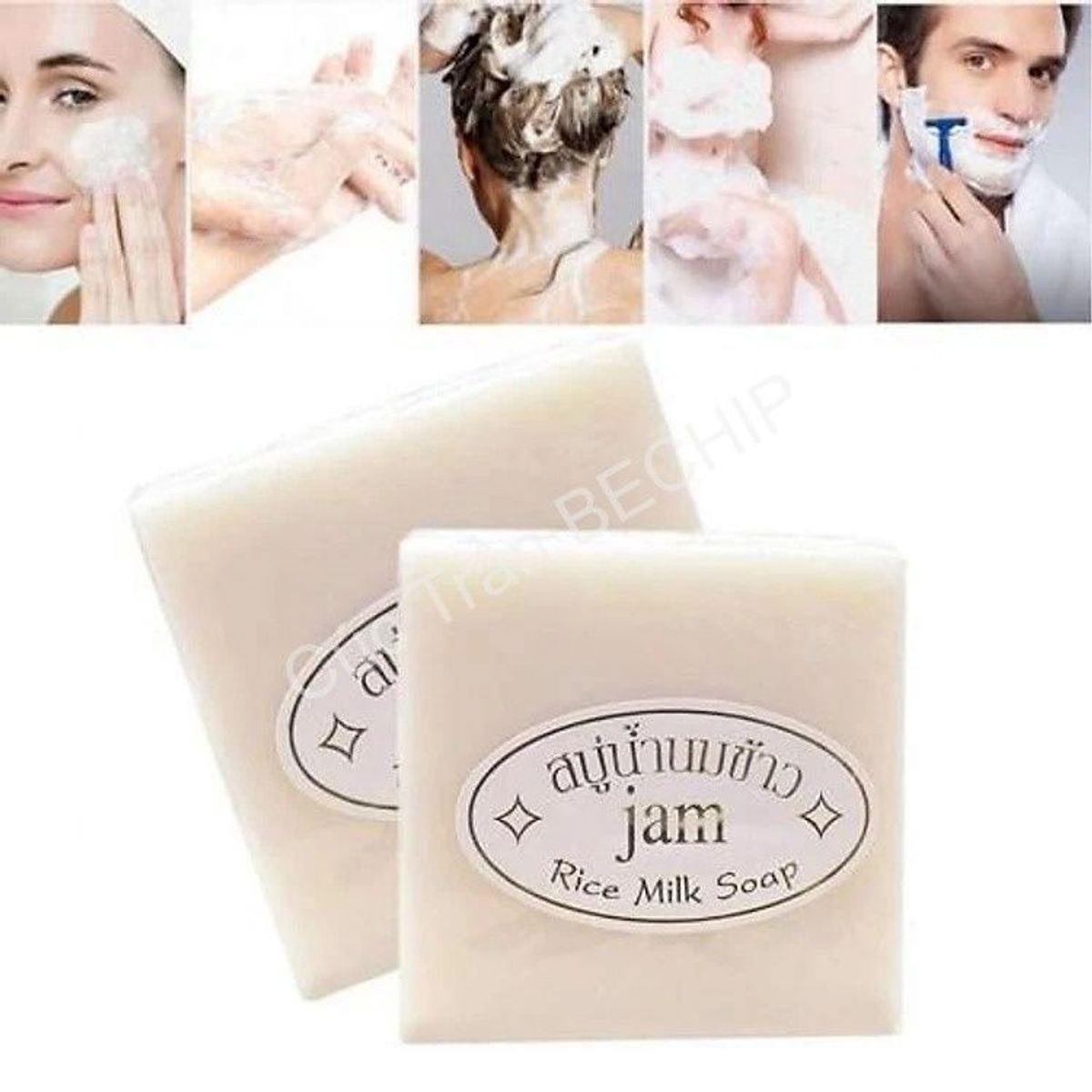 XÀ PHÒNG CÁM GẠO THÁI LAN JAM RICE MILK SOAP DƯỠNG TRẮNG, GIẢM MỤN THÂM CTB175 – BECHIP XÀ PHÒNG CÁM GẠO THÁI LAN JAM RICE MILK SOAP DƯỠNG TRẮNG, GIẢM MỤN THÂM CTB175 – BECHIP