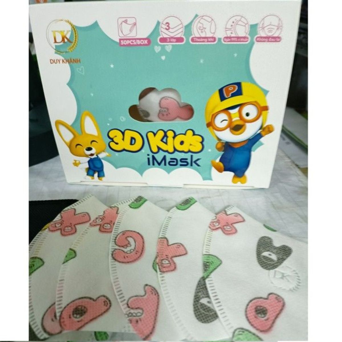 HỘP 50 KHẨU TRANG Y TẾ 3D KIDS CHO BÉ TỪ 1- 6 TUỔI CTB136 - BECHIP HỘP 50 KHẨU TRANG Y TẾ 3D KIDS CHO BÉ TỪ 1- 6 TUỔI CTB136 - BECHIP