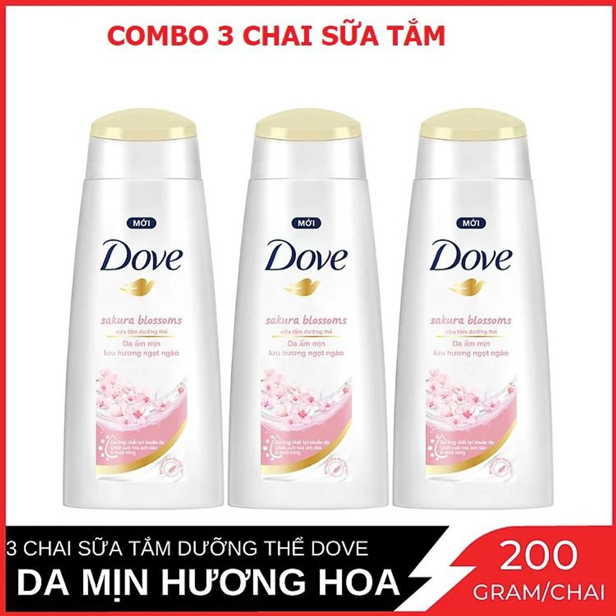 SỮA TẮM DƯỠNG THỂ DOVE SAKURA BLOSSOMS HƯƠNG HOA ANH ĐÀO 200G CTB487 - BECHIP SỮA TẮM DƯỠNG THỂ DOVE SAKURA BLOSSOMS HƯƠNG HOA ANH ĐÀO 200G CTB487 - BECHIP