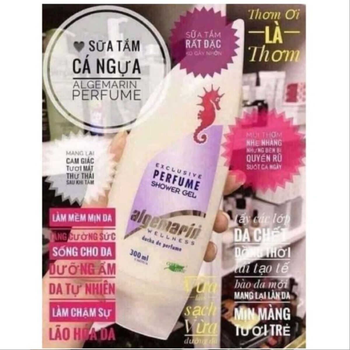 SỮA TẮM CÁ NGỰA PERFUME 300ML HÀNG CHUẨN CÓ TEM NHẬP KHẨU CTB250 - ALGEMARIN SỮA TẮM CÁ NGỰA PERFUME 300ML HÀNG CHUẨN CÓ TEM NHẬP KHẨU CTB250 - ALGEMARIN