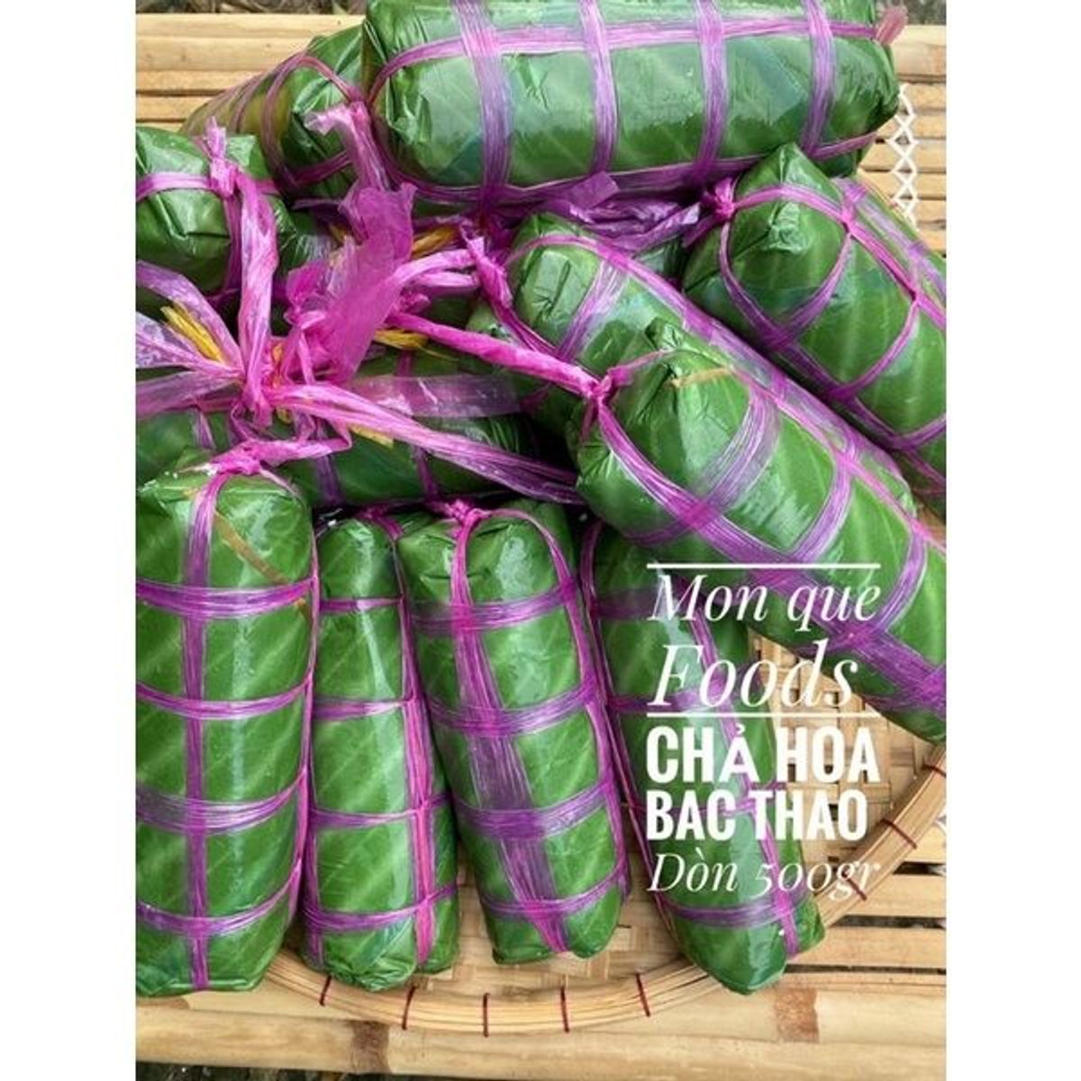Chả Hoa ngũ sắc trứng muối+trứng bắt thảo đòn 500g Chả Hoa ngũ sắc trứng muối+trứng bắt thảo đòn 500g