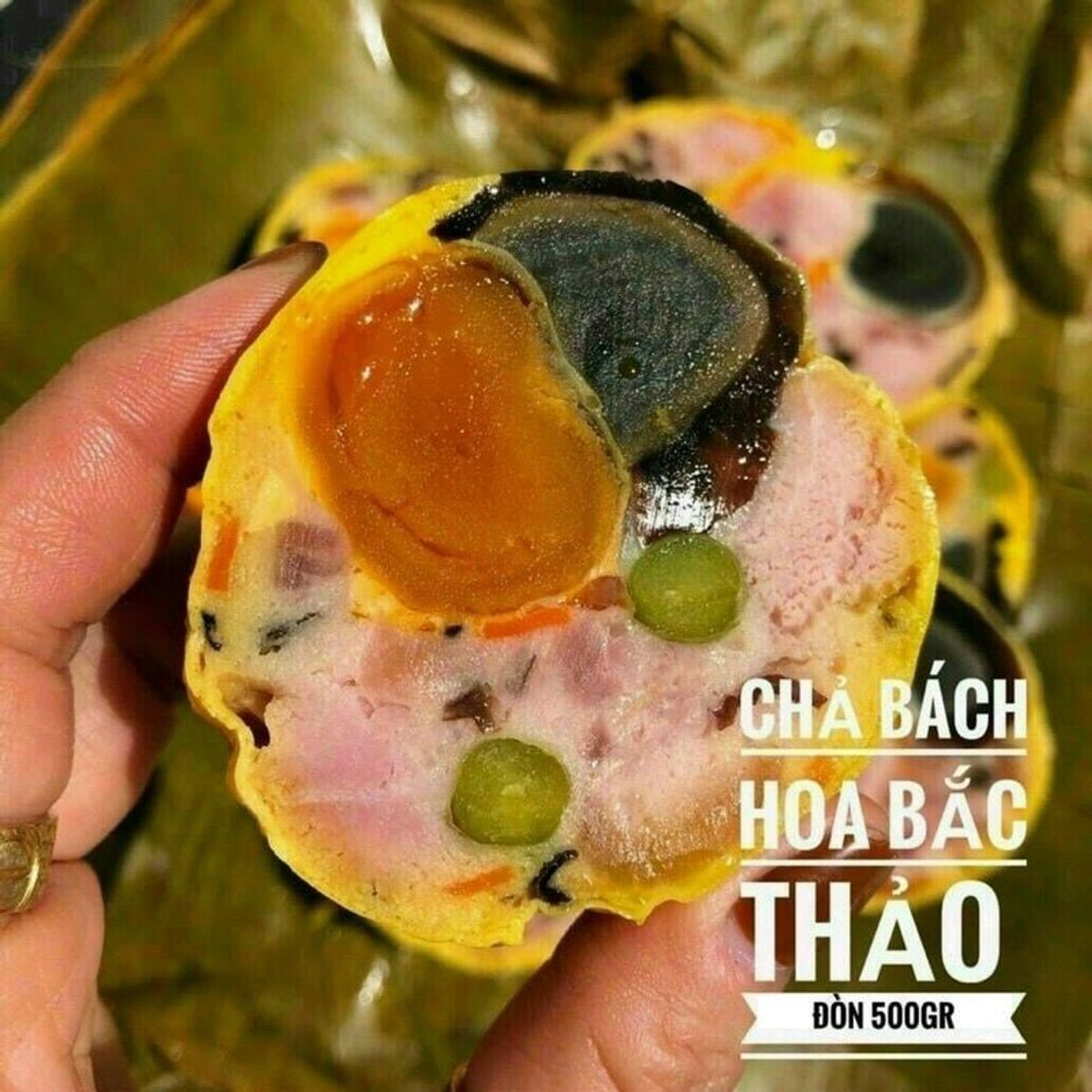 Chả Hoa ngũ sắc trứng muối+trứng bắt thảo đòn 500g Chả Hoa ngũ sắc trứng muối+trứng bắt thảo đòn 500g