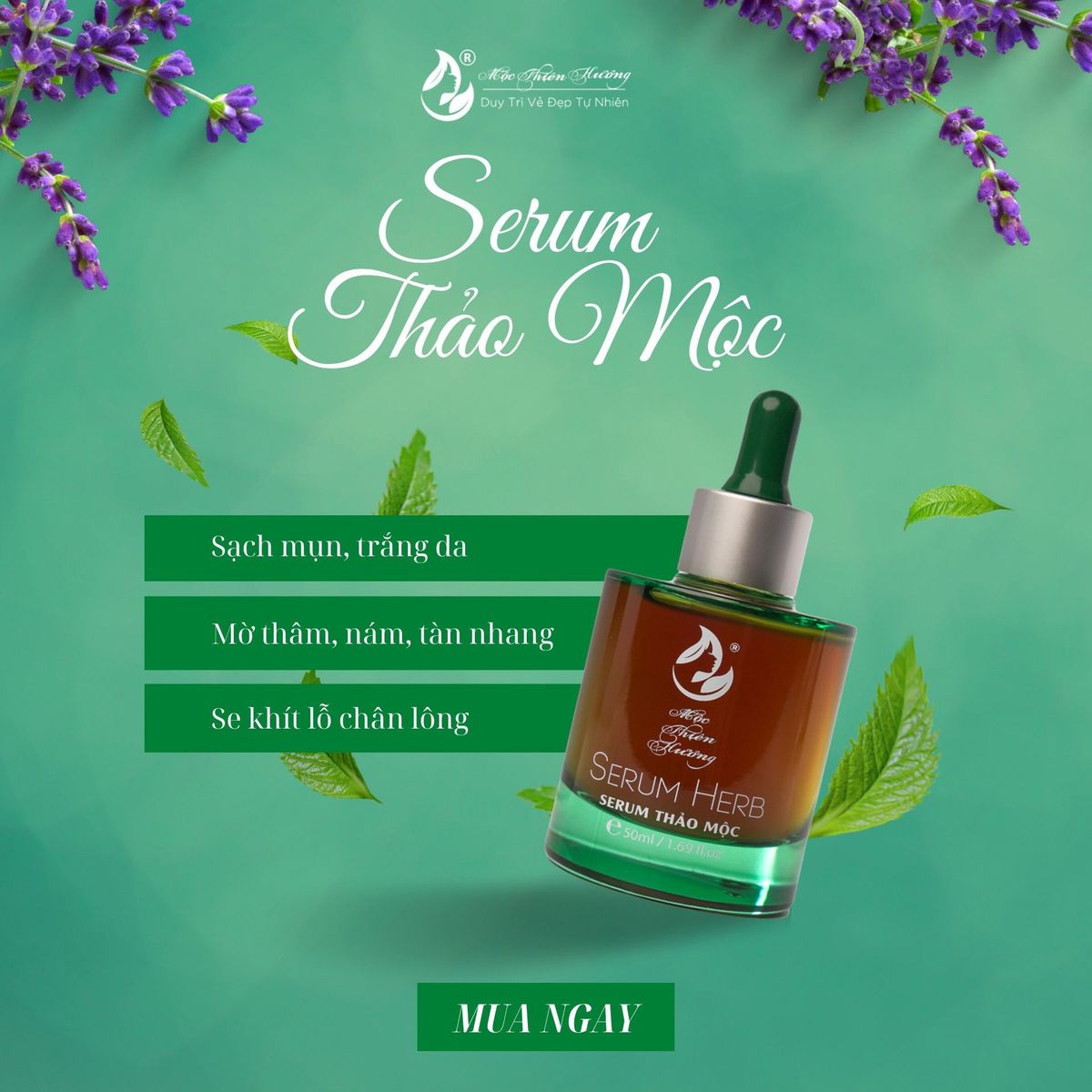 SERUM DÀNH CHO DA MỤN HERBAL ANTI 100ML - ACNE SERUM - MỘC THIÊN HƯƠNG SERUM DÀNH CHO DA MỤN HERBAL ANTI 100ML - ACNE SERUM - MỘC THIÊN HƯƠNG