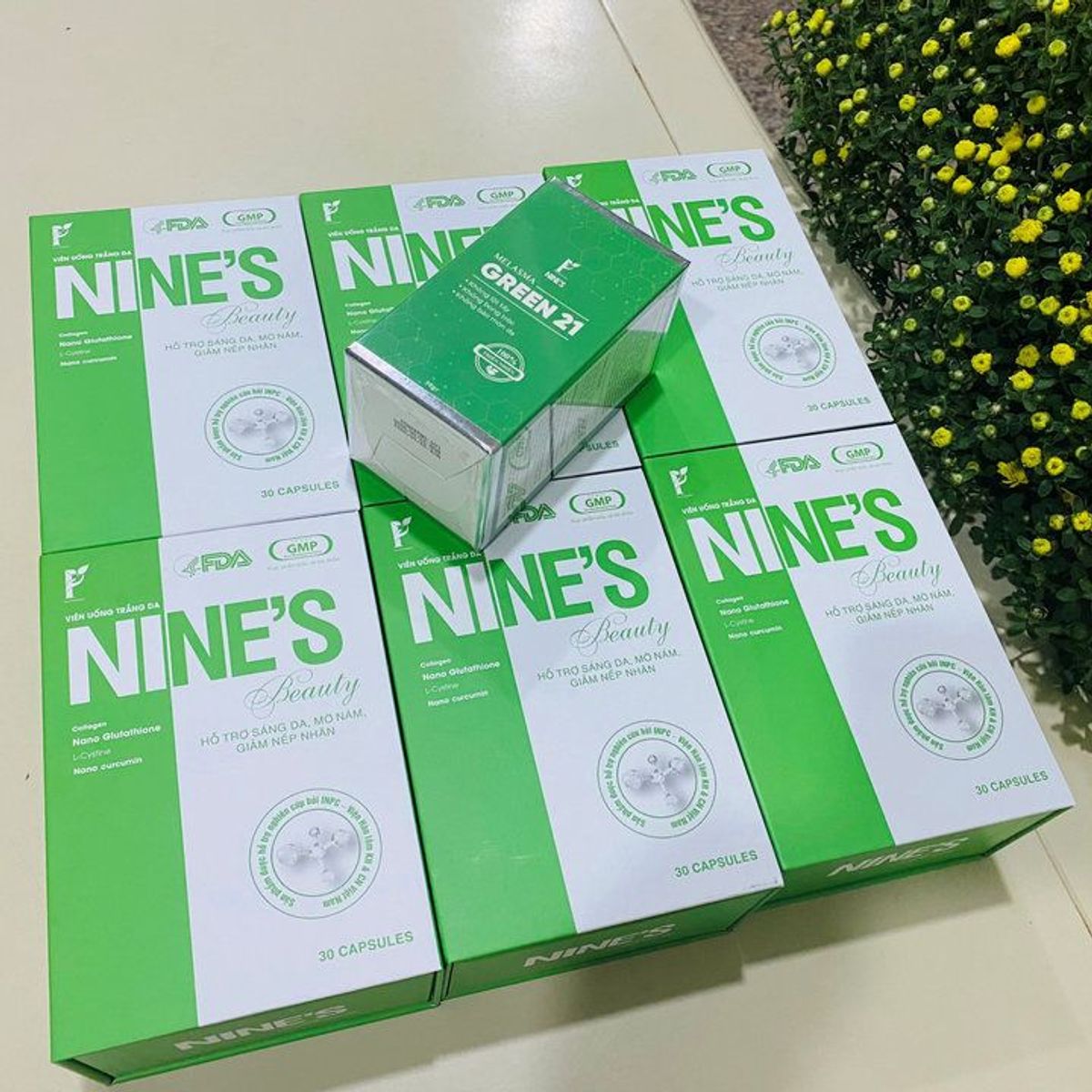 SET 1 HỘP KEM DƯỠNG DA DNA HỒNG YẾN - PHỤC HỒI, CẤP ẨM, TRẮNG HỒNG & MỊN MÀNG + 1 HỘP VIÊN UỐNG TRẮNG DA NINE’S BEAUTY - PHAN AN GREEN SET 1 HỘP KEM DƯỠNG DA DNA HỒNG YẾN - PHỤC HỒI, CẤP ẨM, TRẮNG HỒNG & MỊN MÀNG + 1 HỘP VIÊN UỐNG TRẮNG DA NINE’S BEAUTY - PHAN AN GREEN
